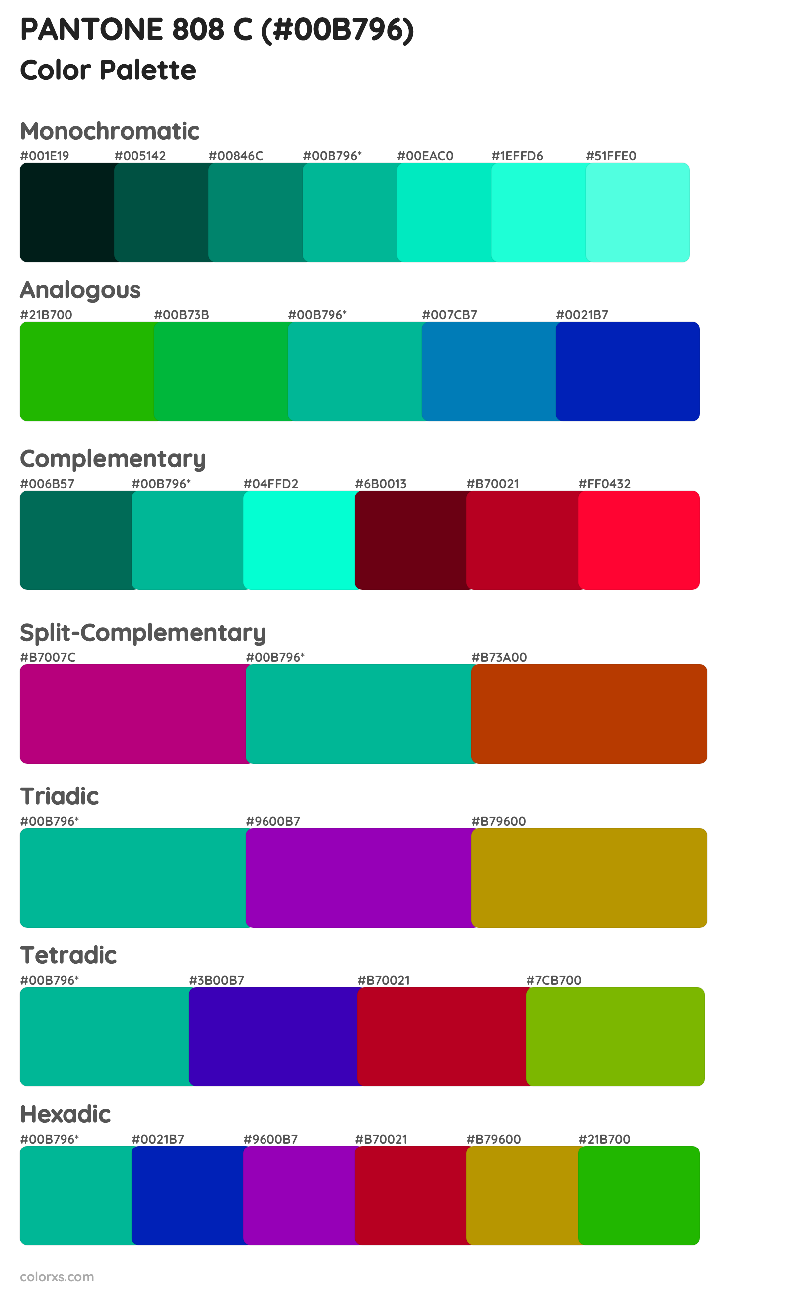 PANTONE 808 C Color Scheme Palettes