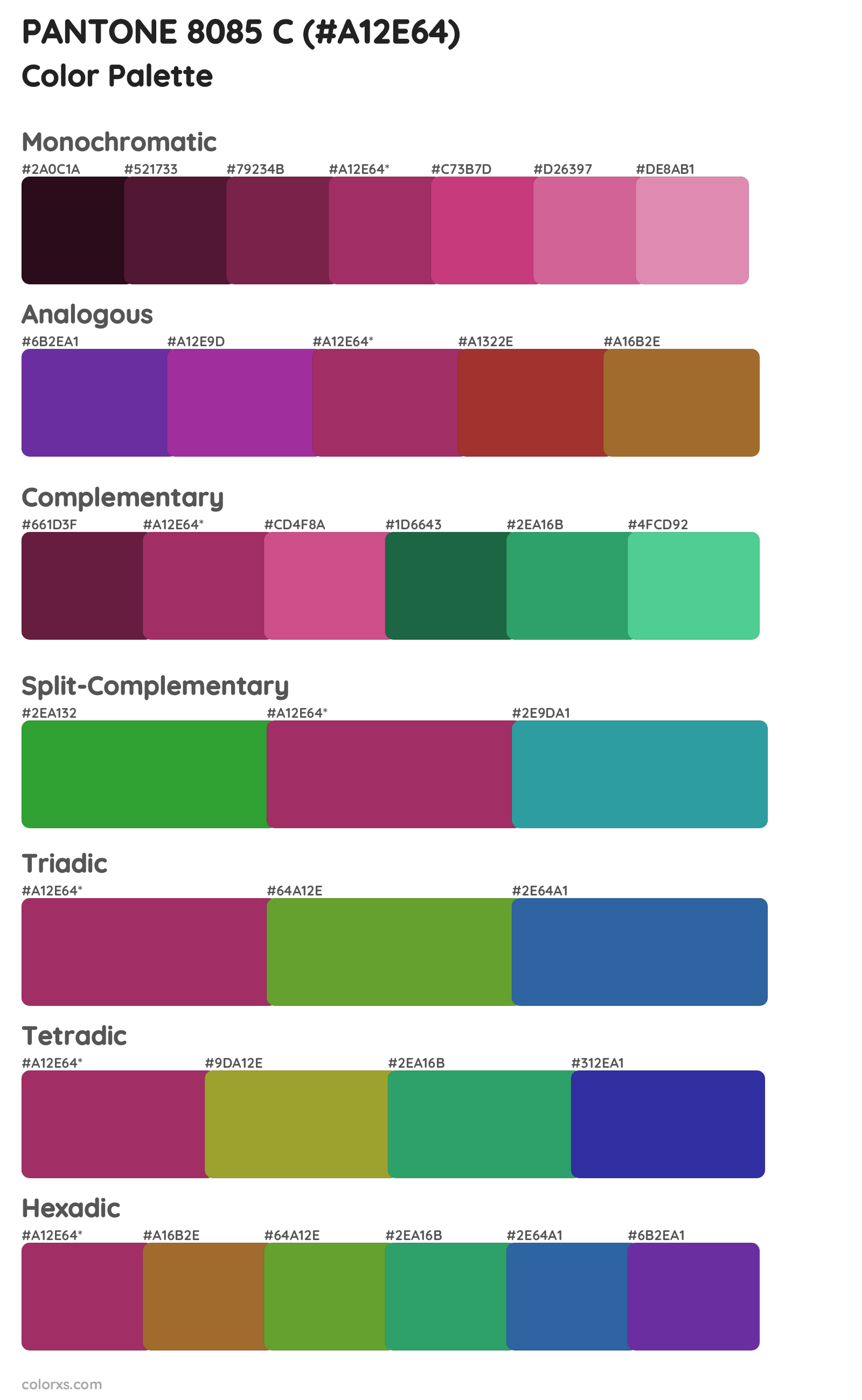 PANTONE 8085 C Color Scheme Palettes