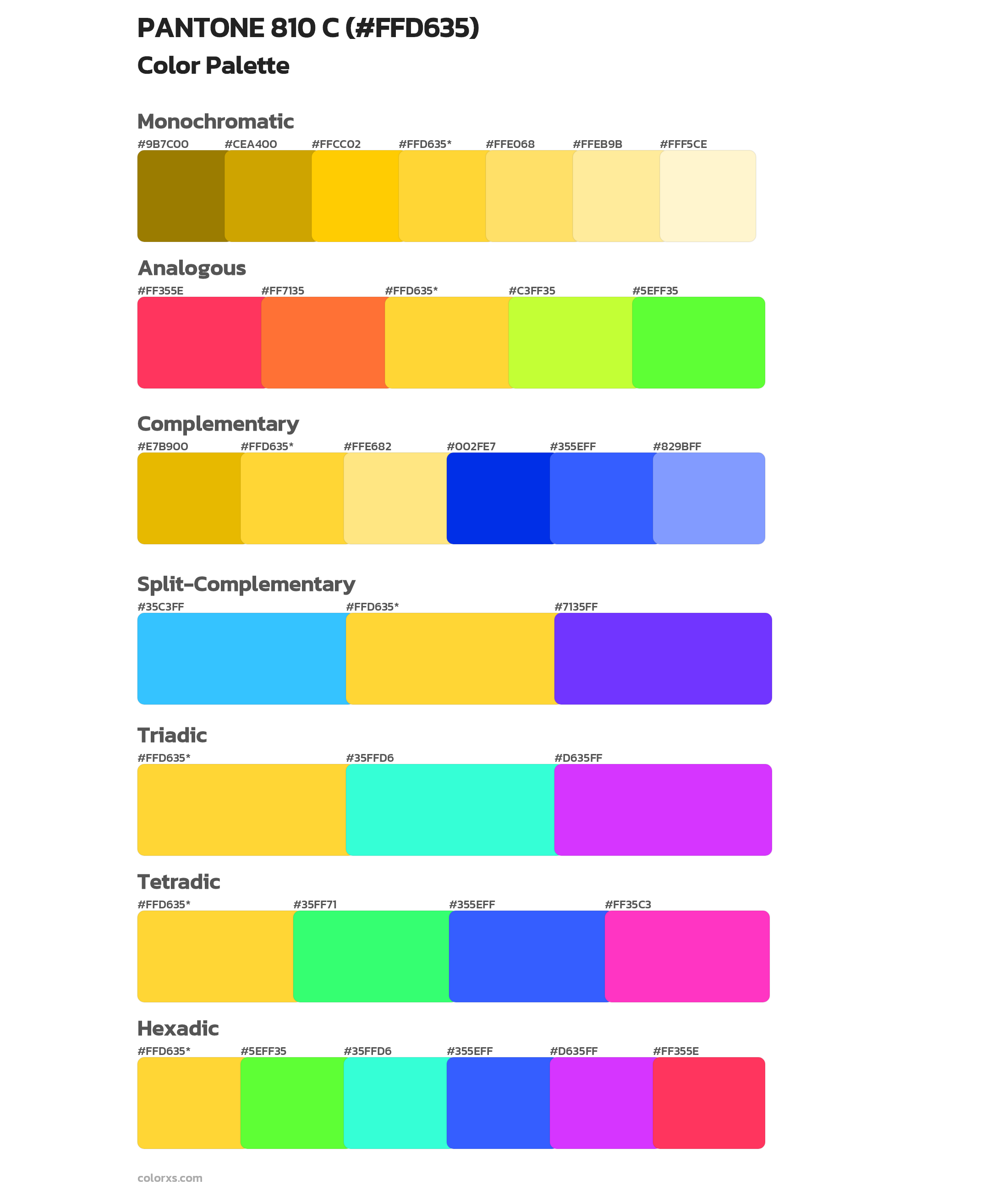 PANTONE 810 C Color Scheme Palettes