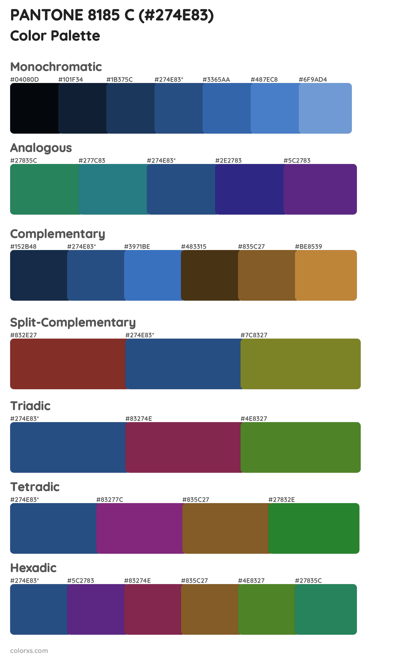 PANTONE 8185 C Color Scheme Palettes