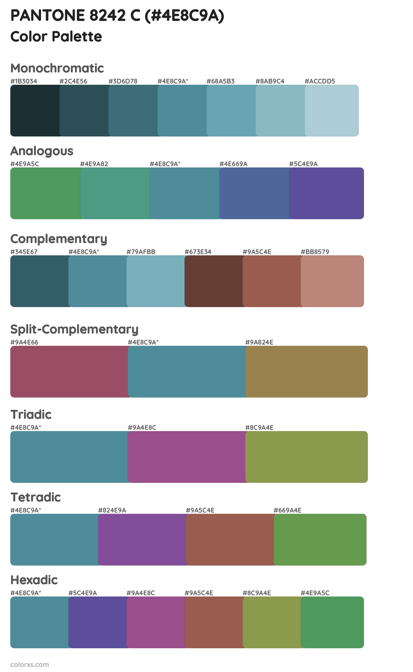 PANTONE 8242 C Color Scheme Palettes