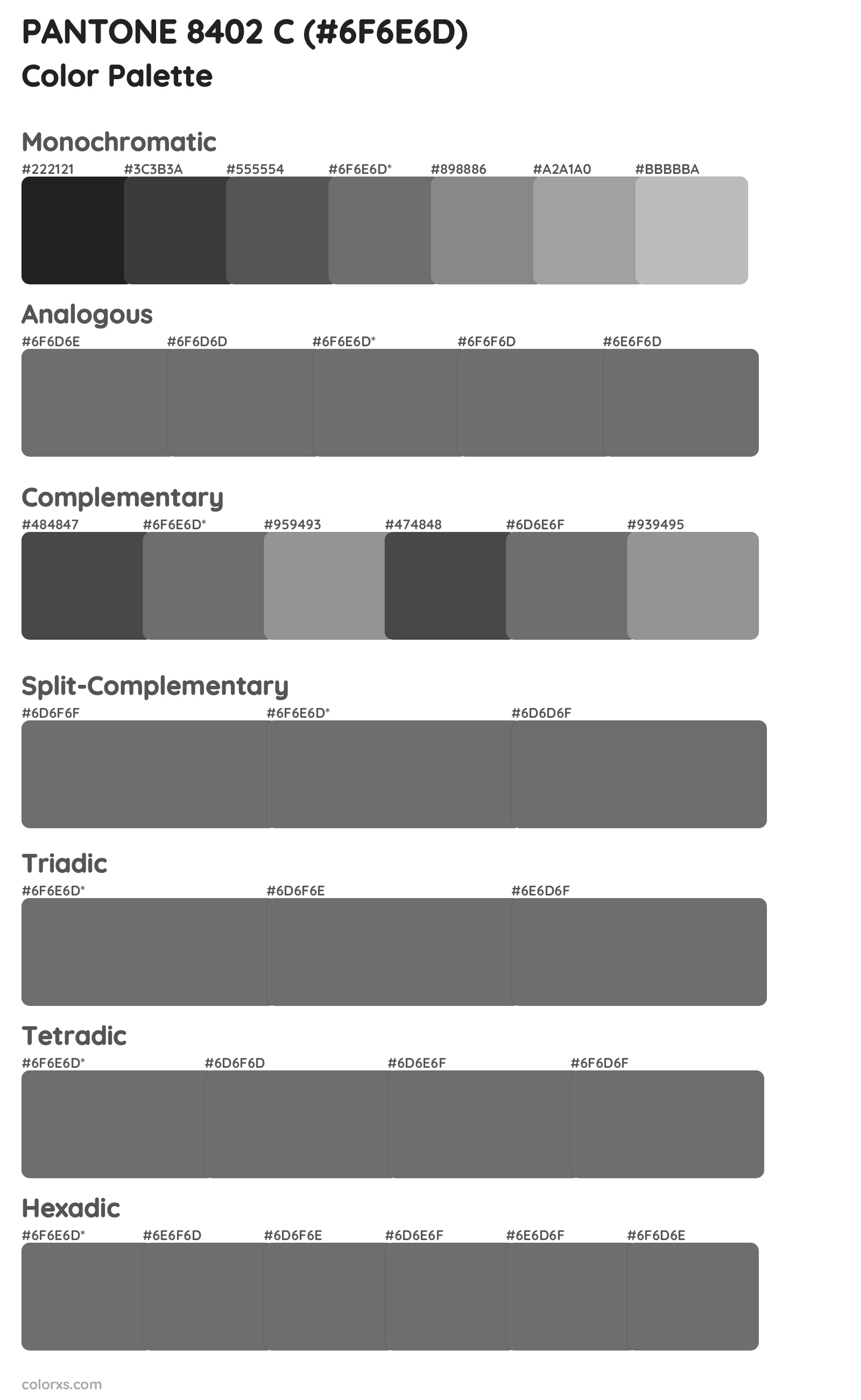PANTONE 8402 C Color Scheme Palettes