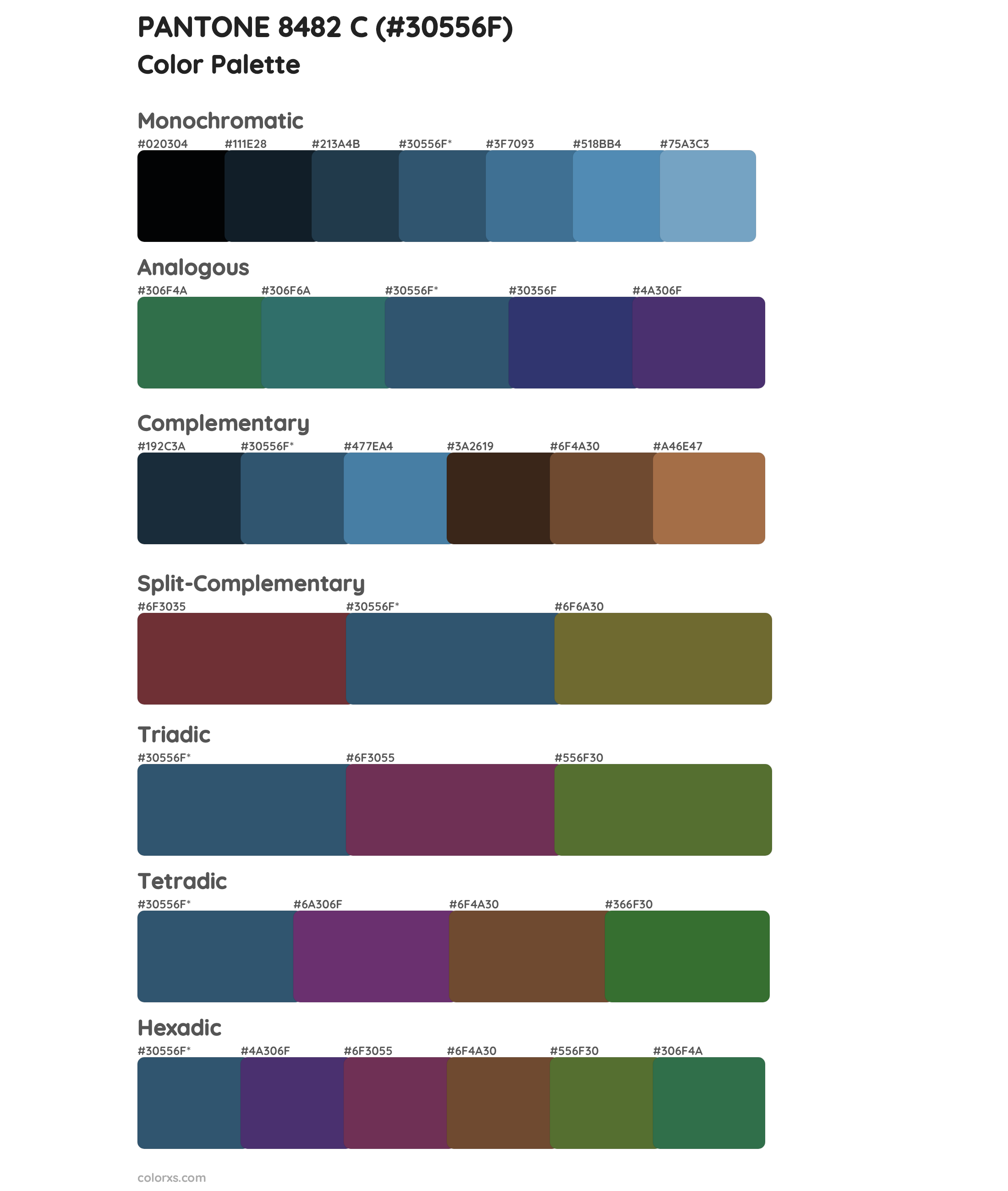 PANTONE 8482 C Color Scheme Palettes