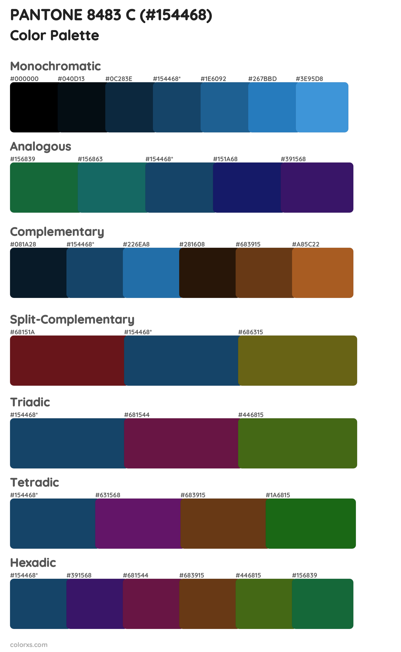 PANTONE 8483 C Color Scheme Palettes