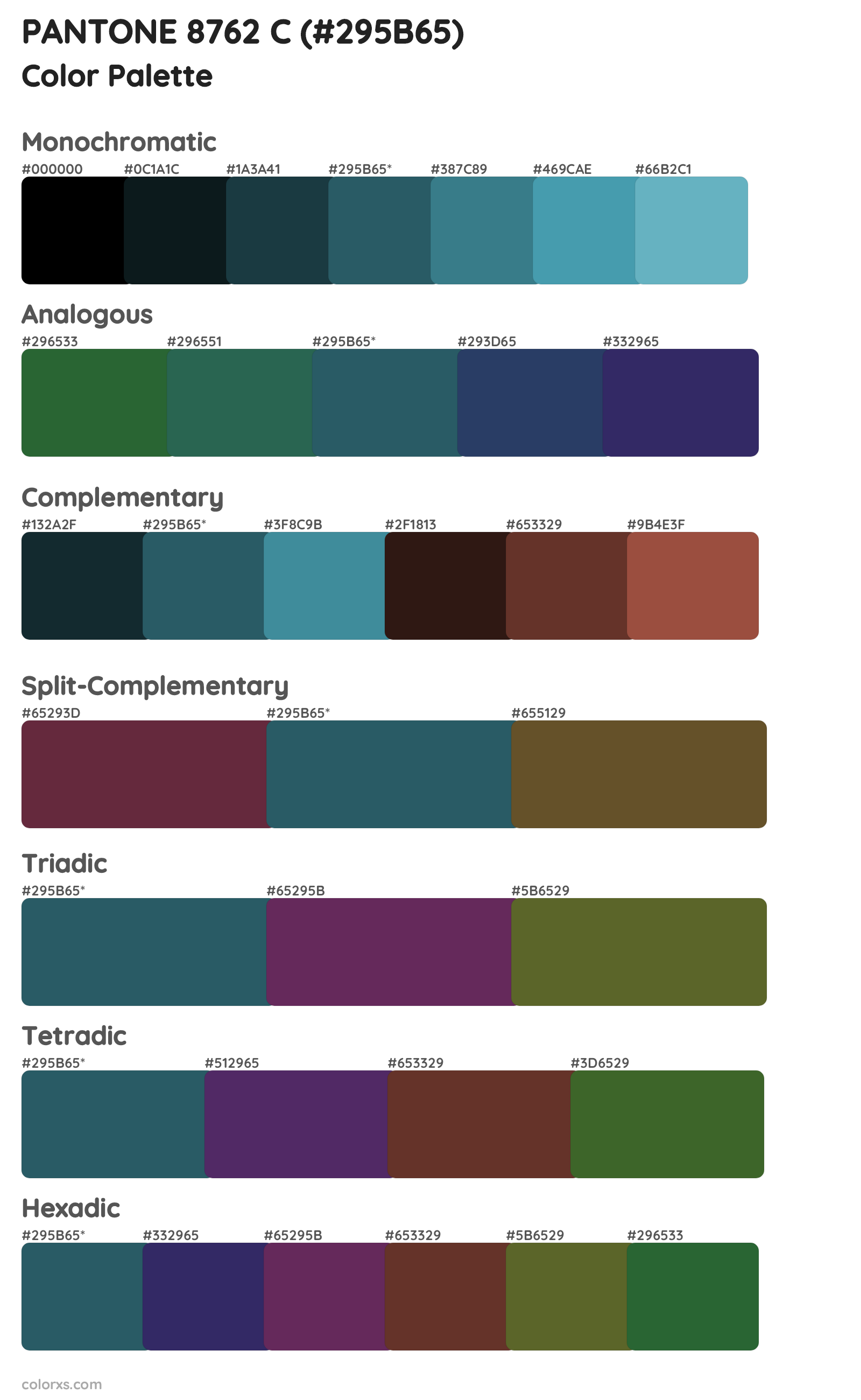 PANTONE 8762 C Color Scheme Palettes