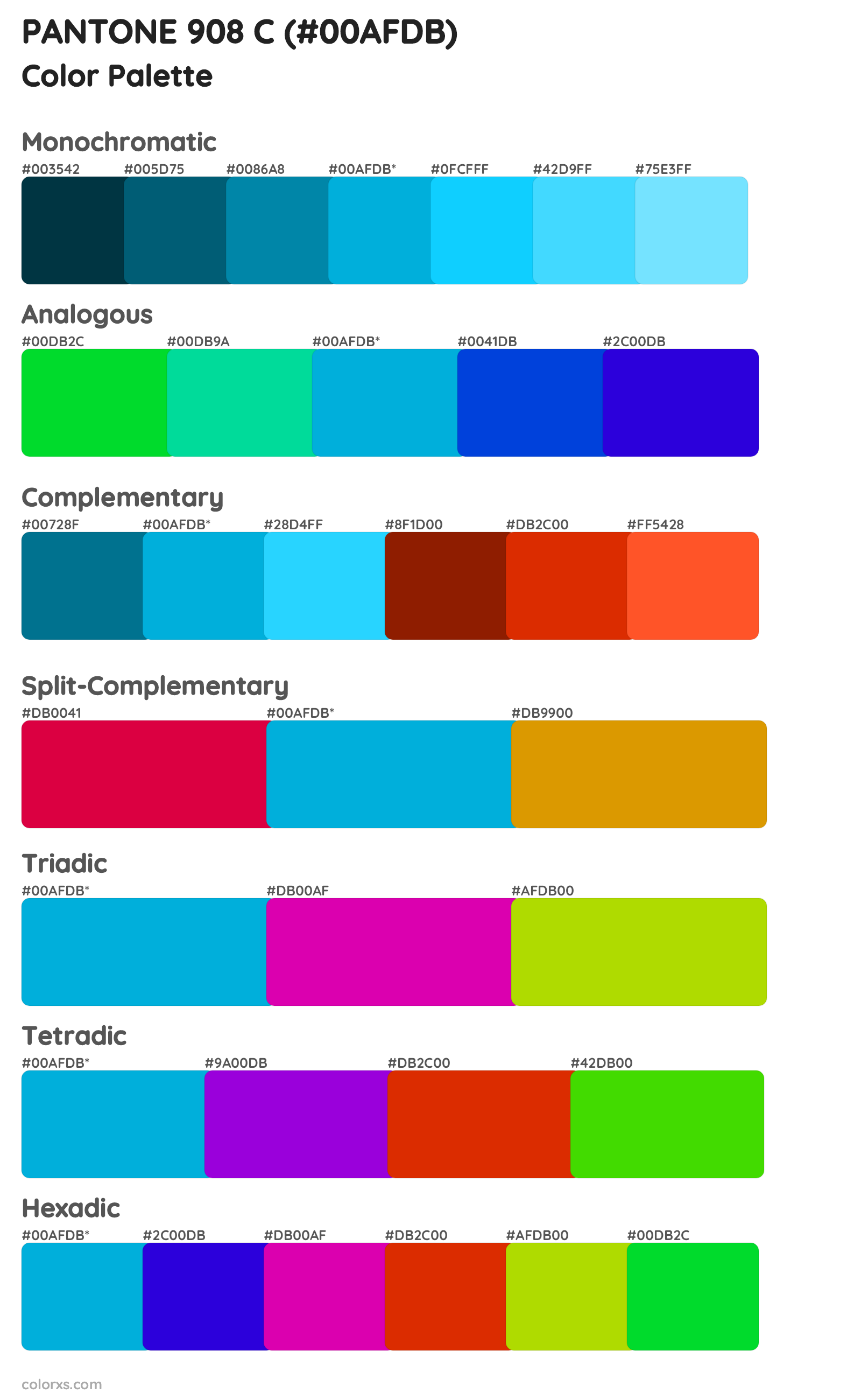 PANTONE 908 C Color Scheme Palettes