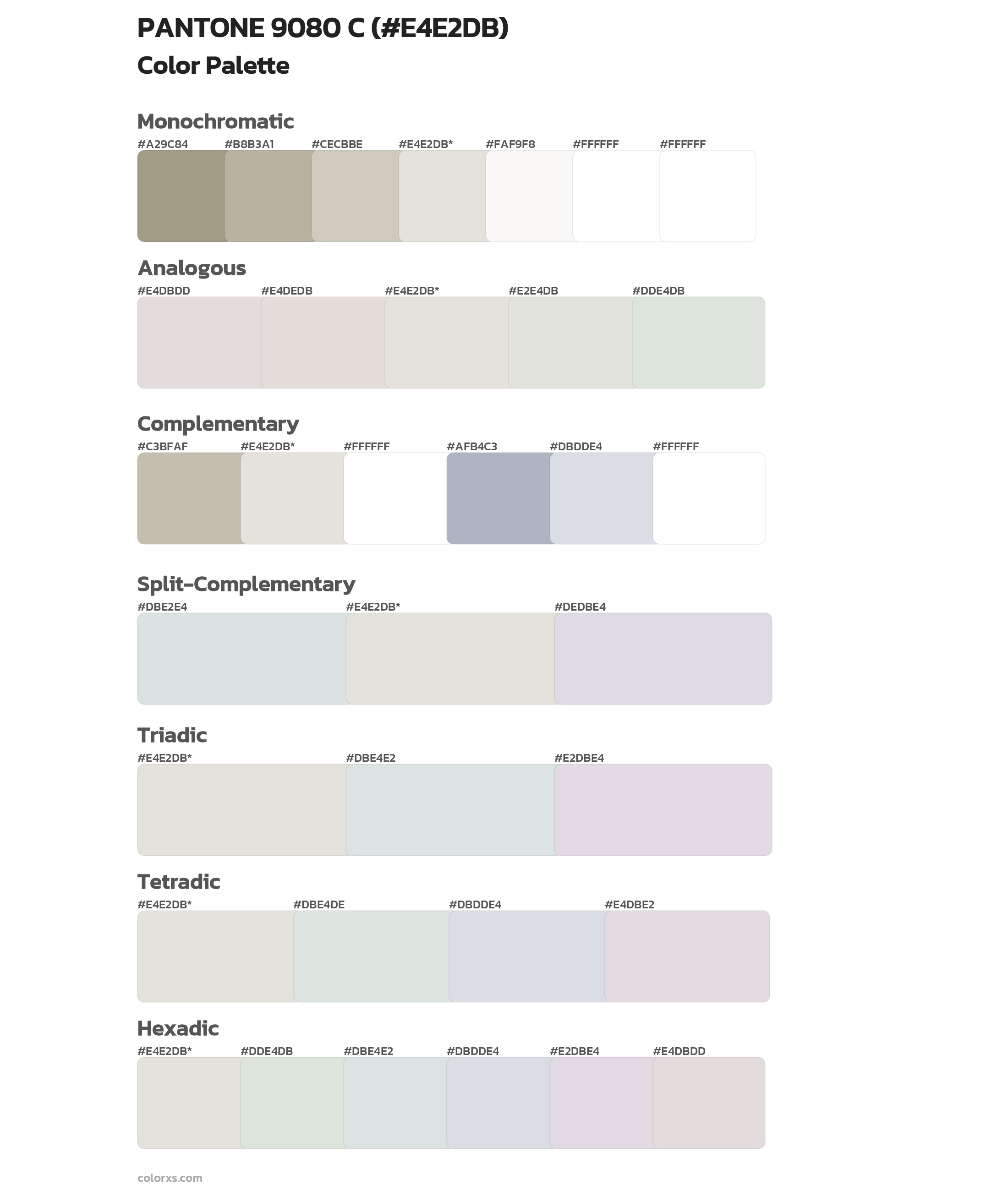 PANTONE 9080 C color palettes