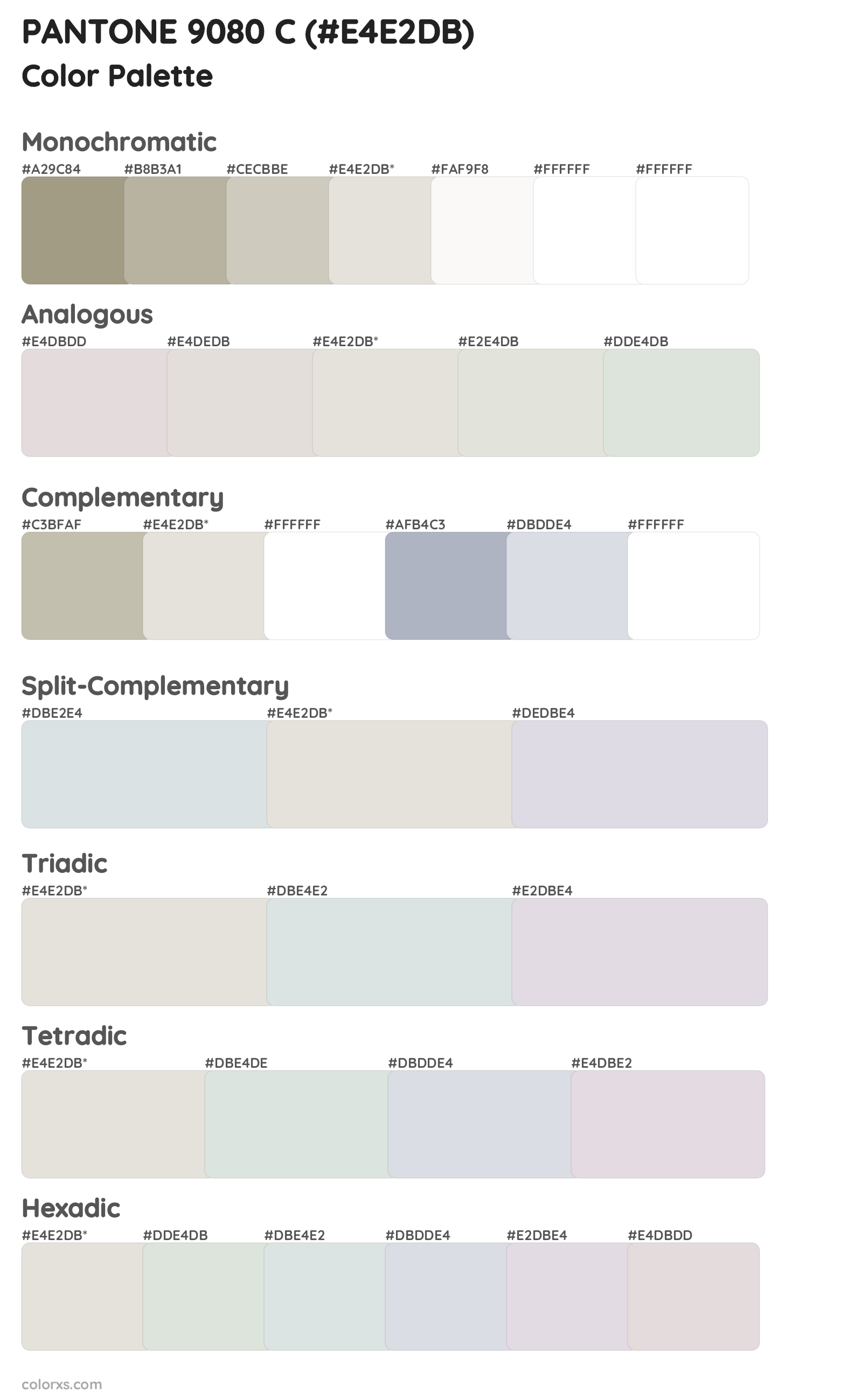 PANTONE 9080 C Color Scheme Palettes