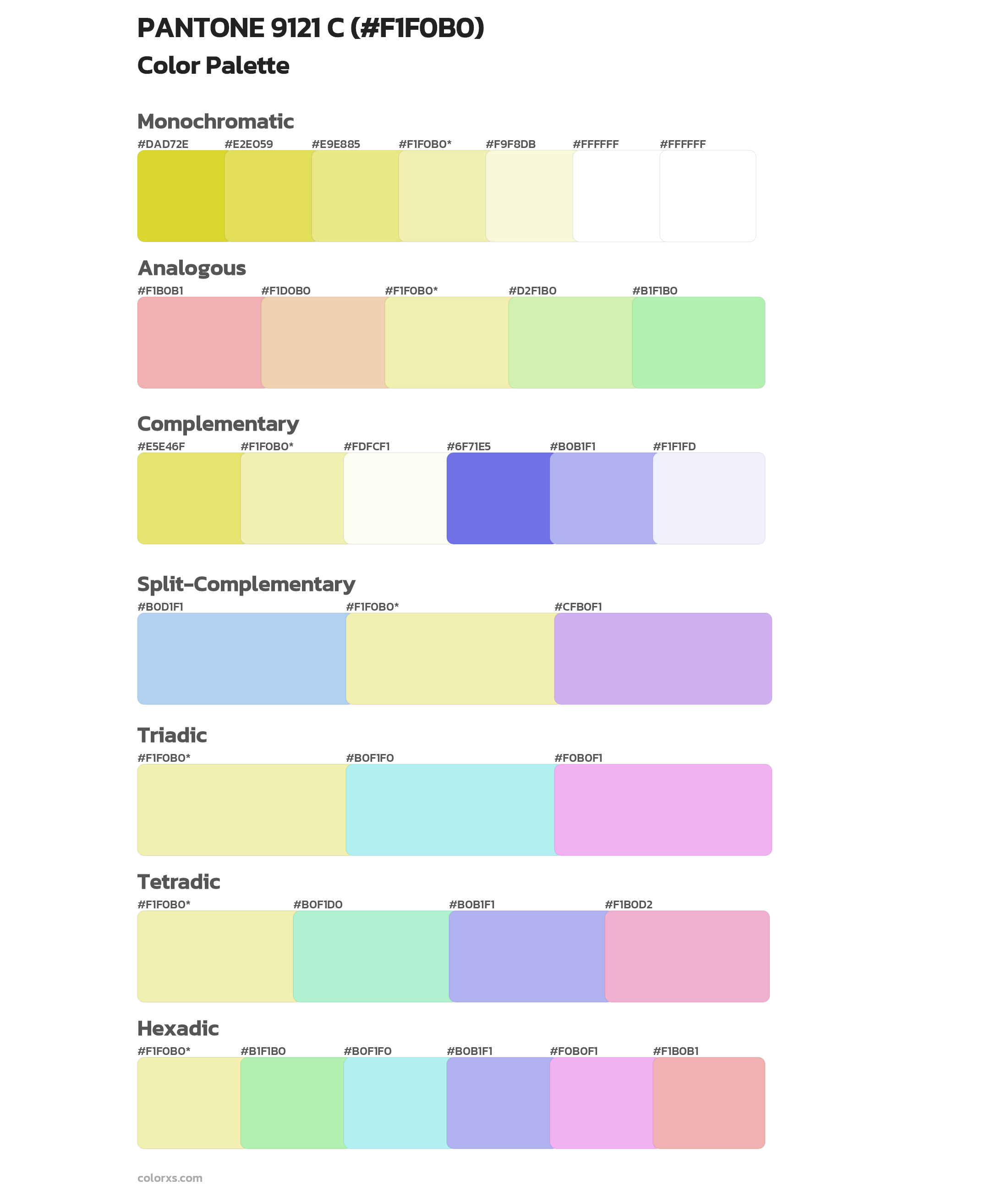 PANTONE 9121 C Color Scheme Palettes