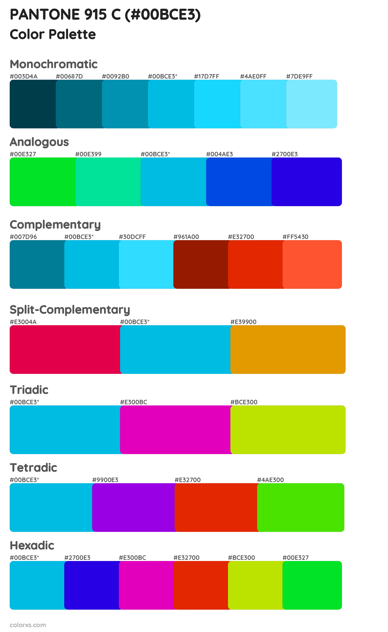 PANTONE 915 C Color Scheme Palettes