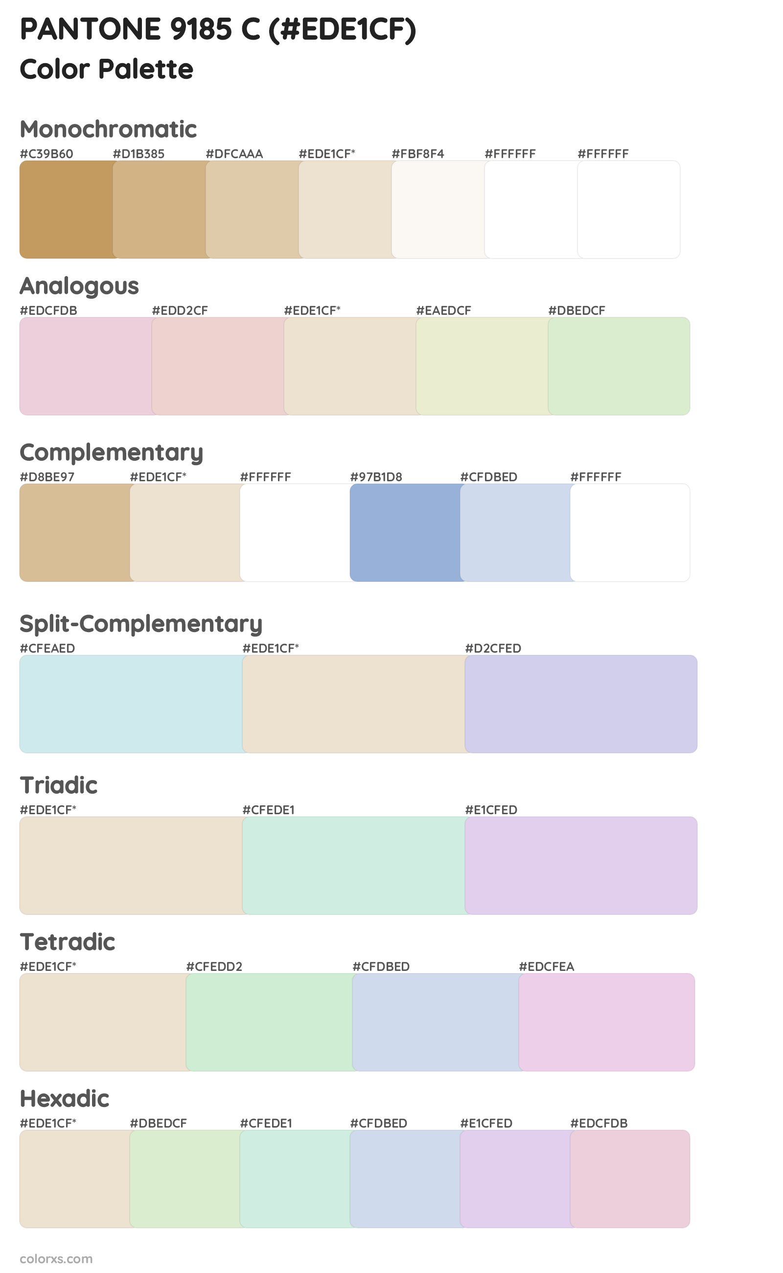 PANTONE 9185 C Color Scheme Palettes