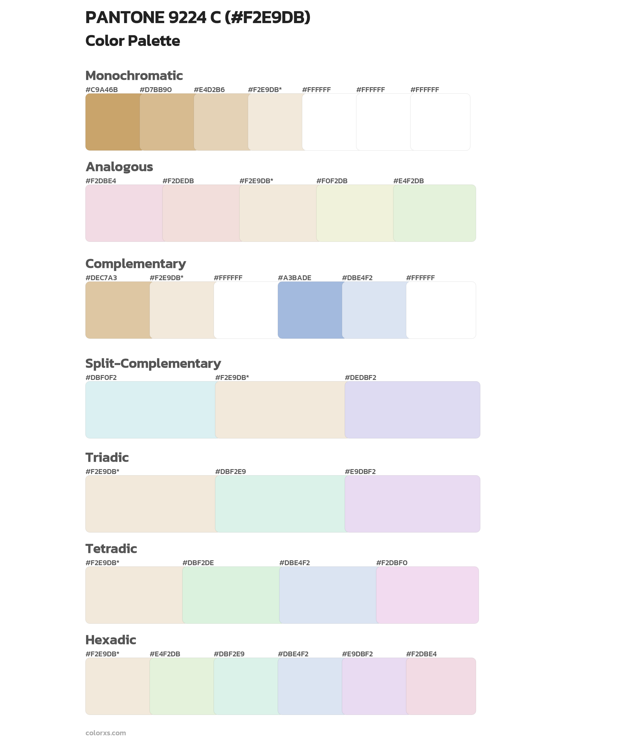 PANTONE 9224 C Color Scheme Palettes