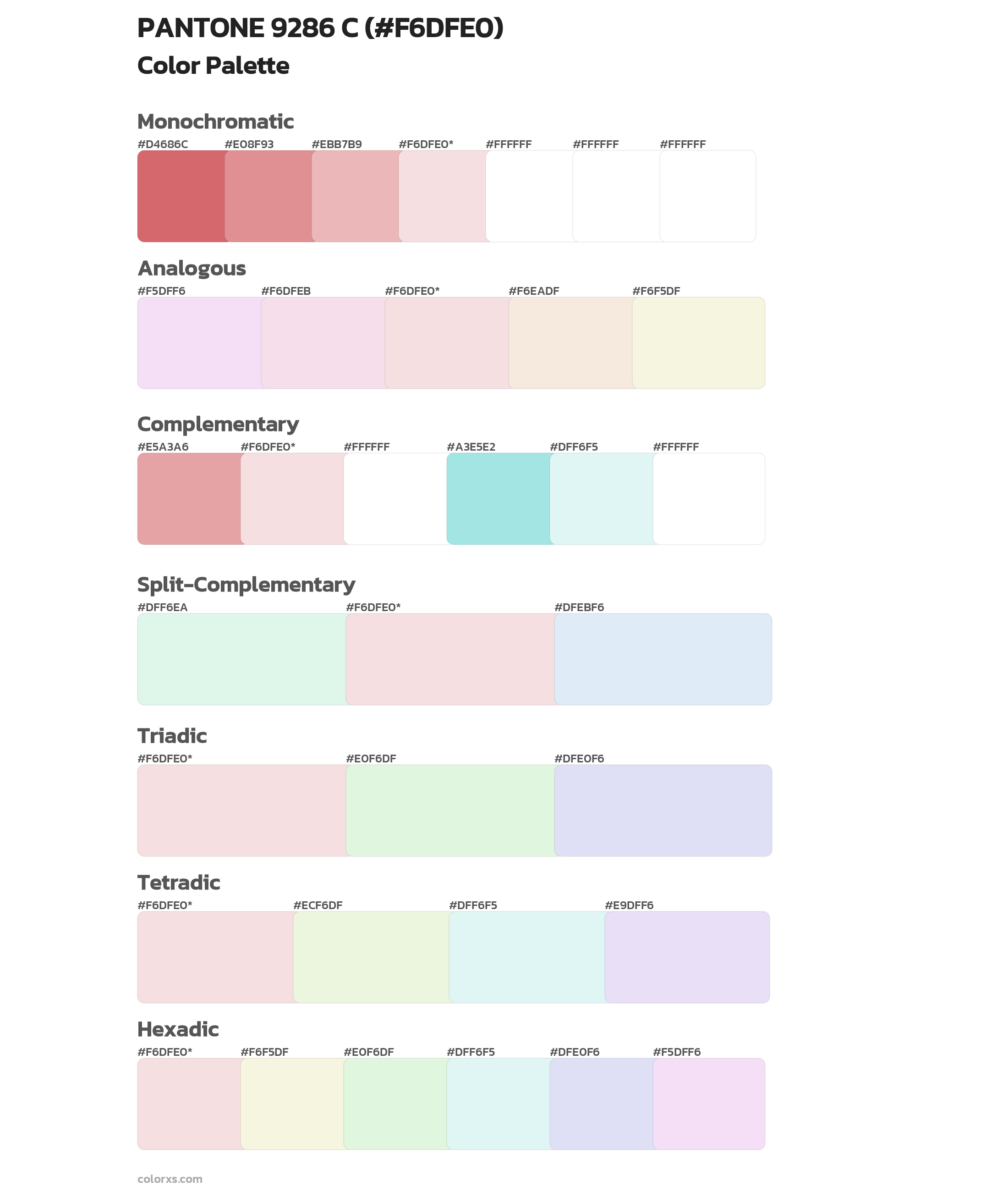 PANTONE 9286 C Color Scheme Palettes