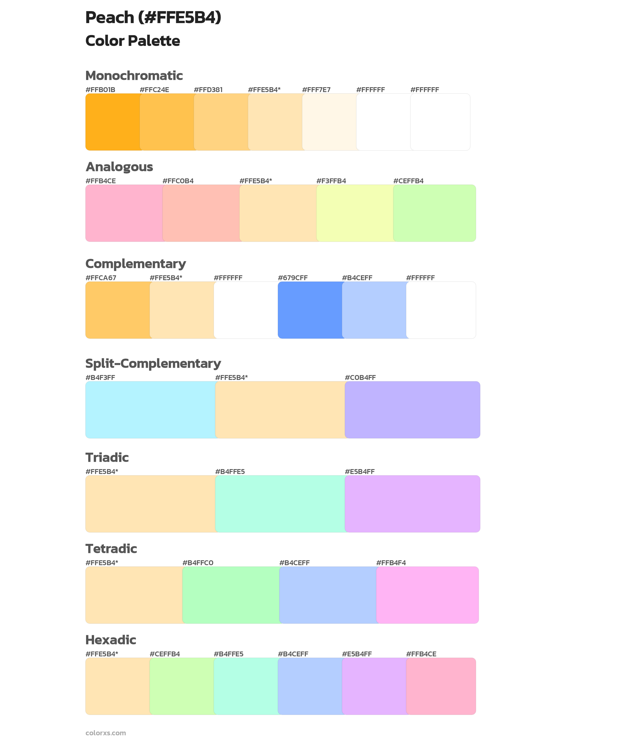 Peach Color Scheme Palettes