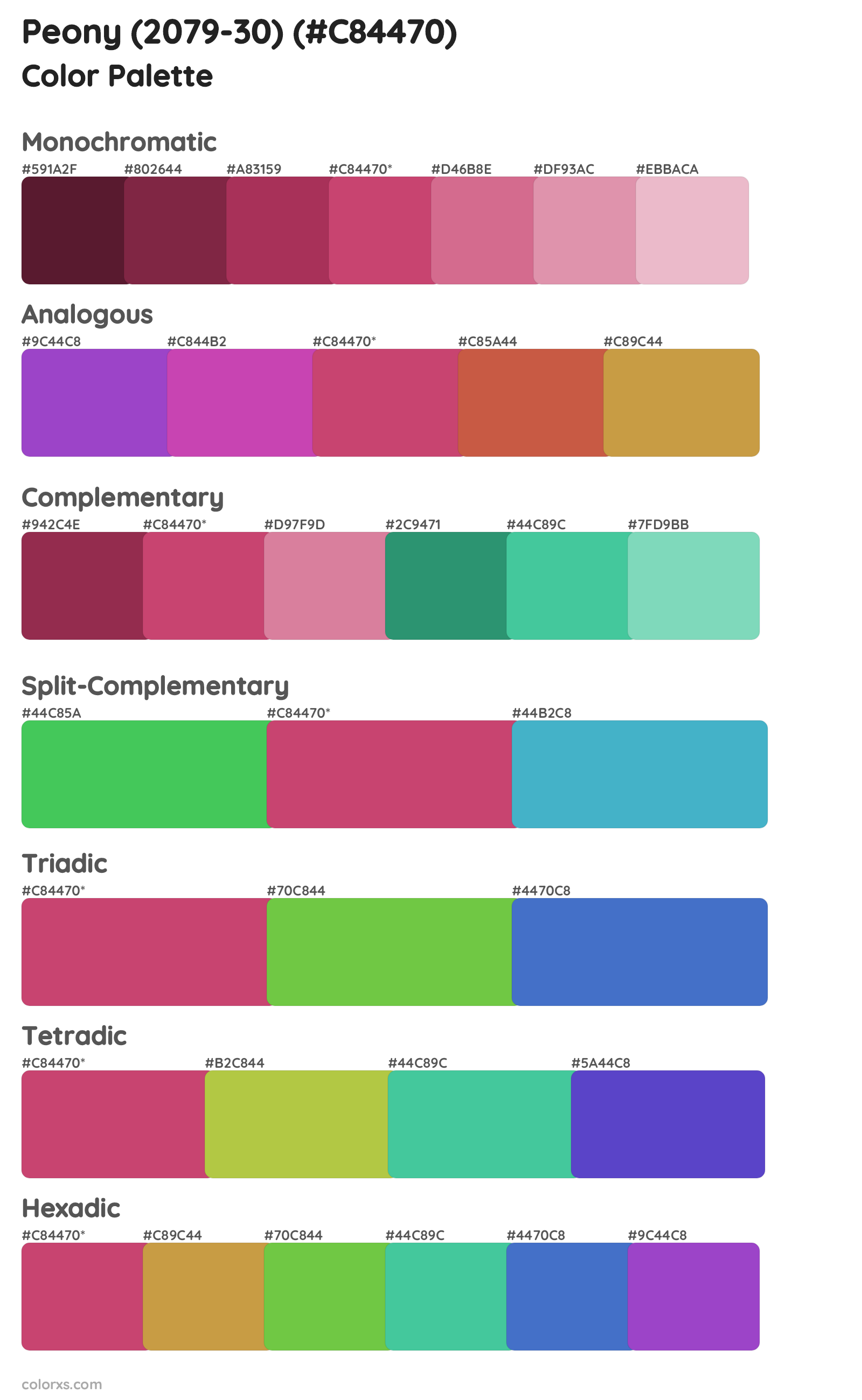 Peony (2079-30) Color Scheme Palettes