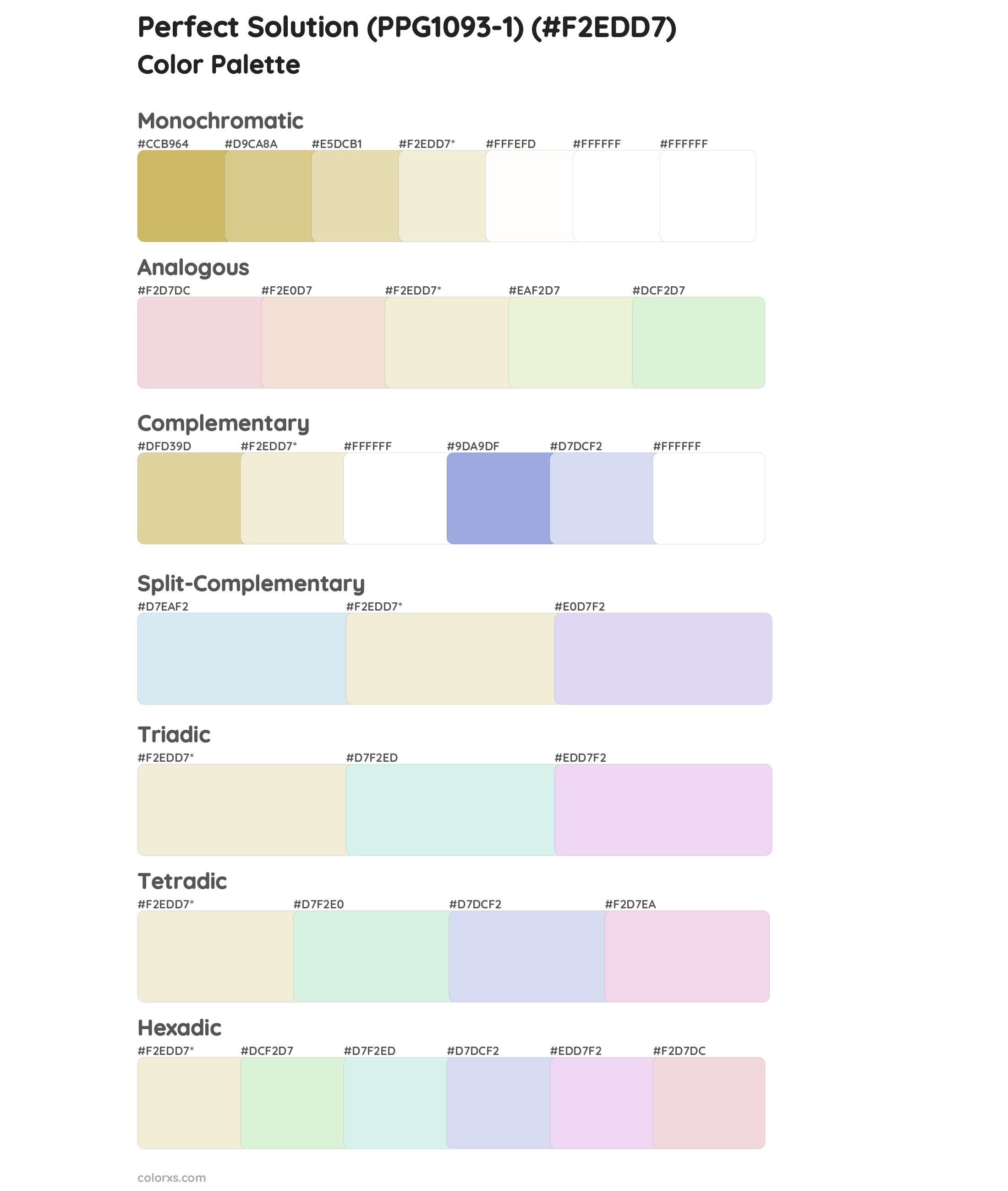 Perfect Solution (PPG1093-1) Color Scheme Palettes