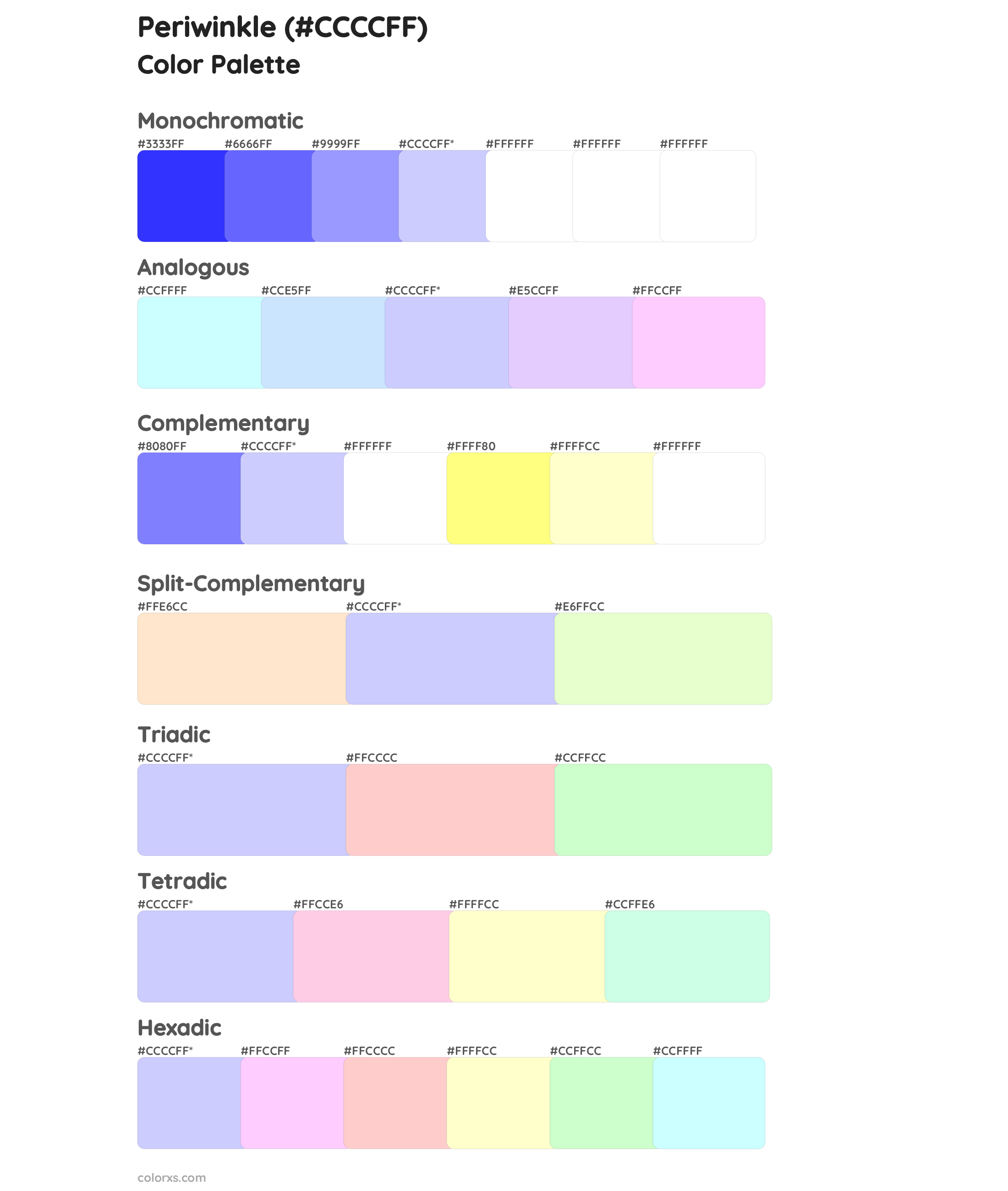 Periwinkle Color Scheme Palettes