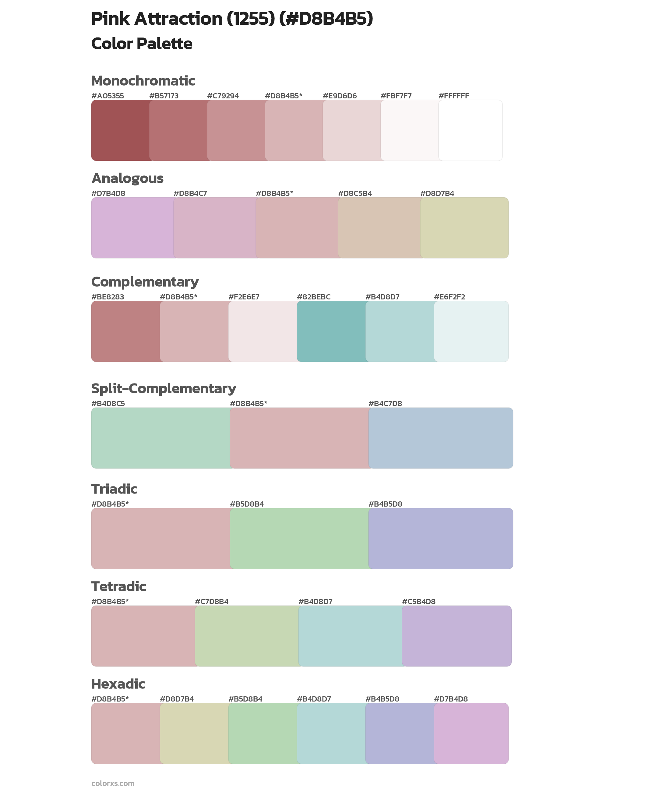 Pink Attraction (1255) Color Scheme Palettes