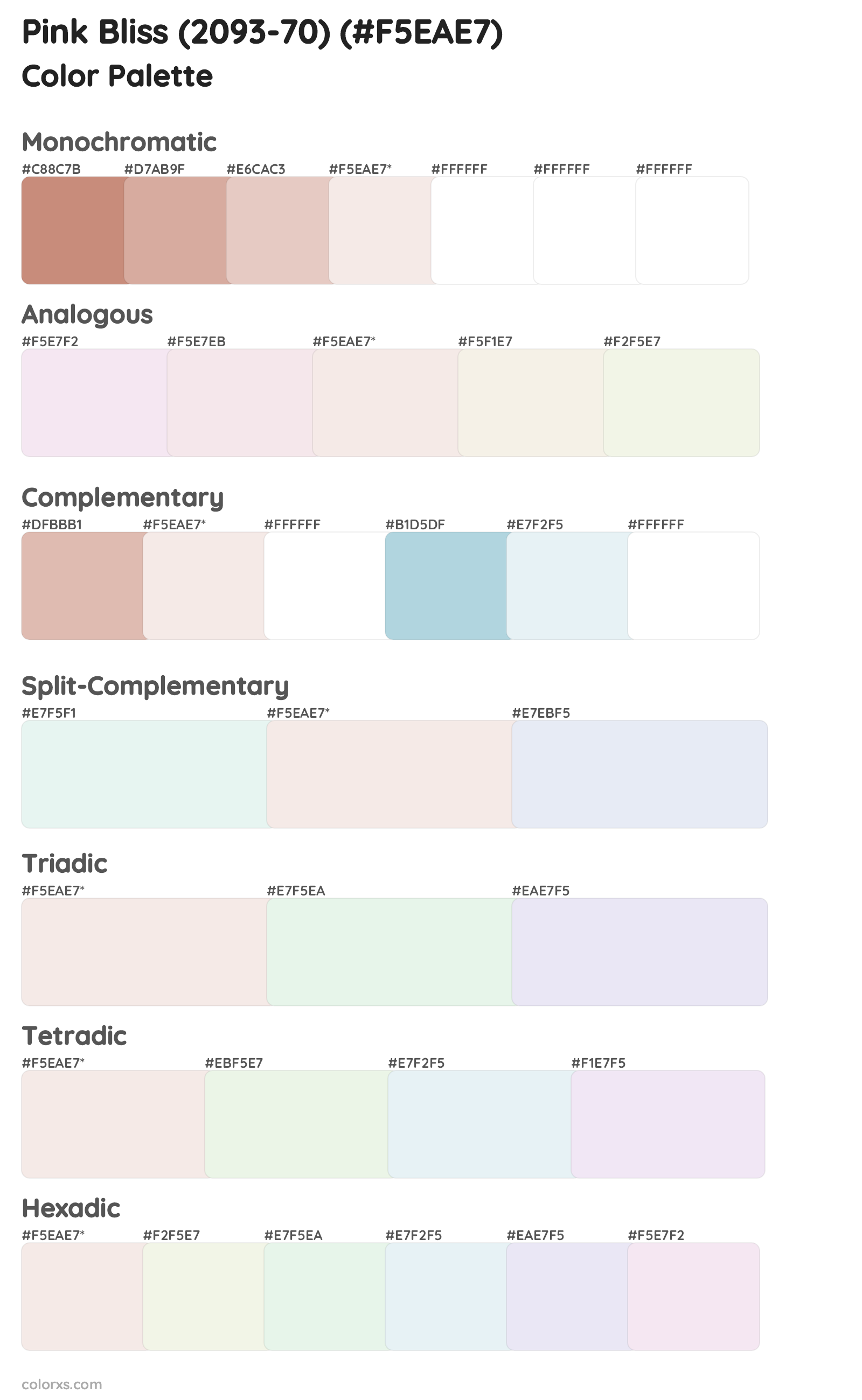 Pink Bliss (2093-70) Color Scheme Palettes