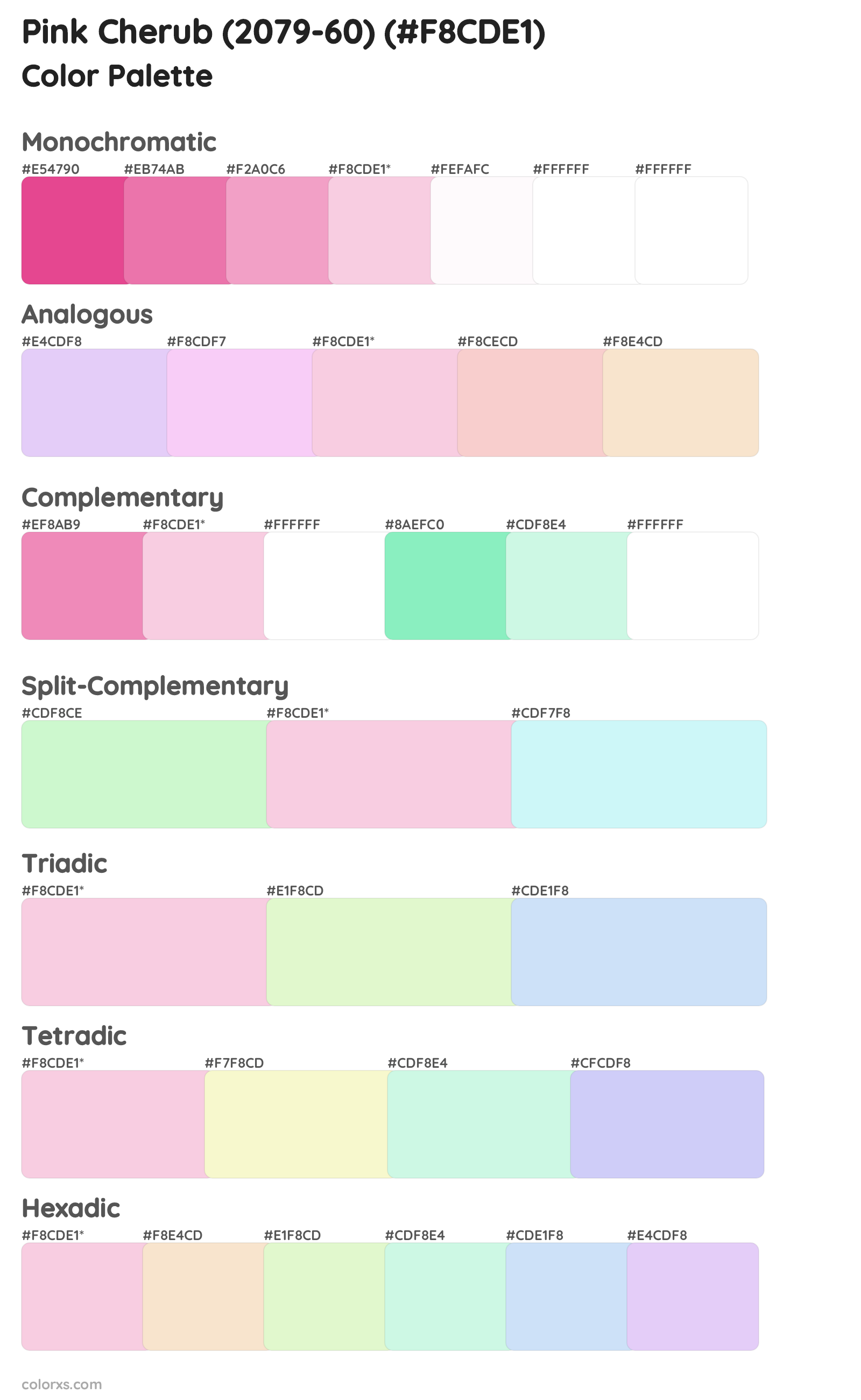 Pink Cherub (2079-60) Color Scheme Palettes