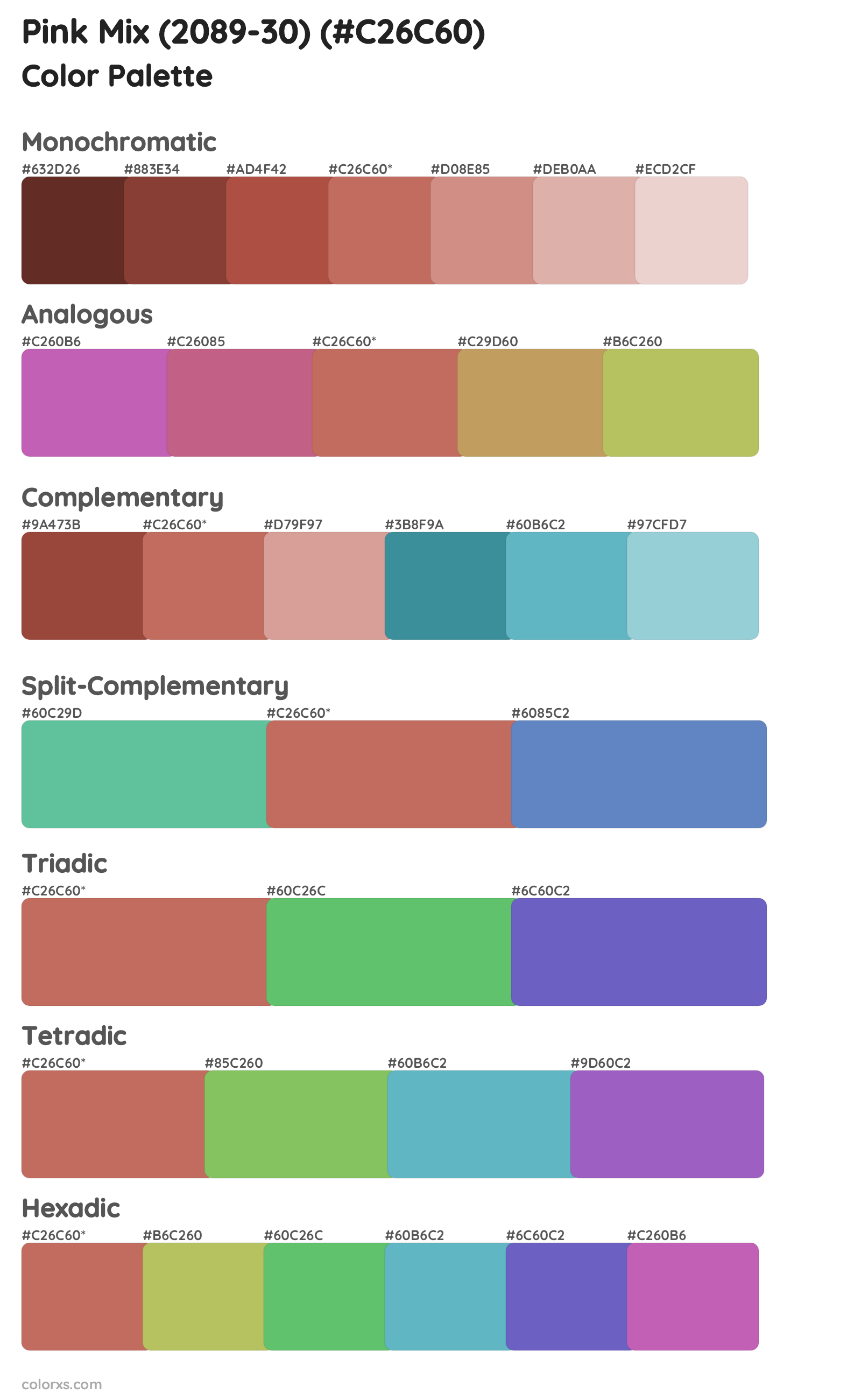 Pink Mix (2089-30) Color Scheme Palettes