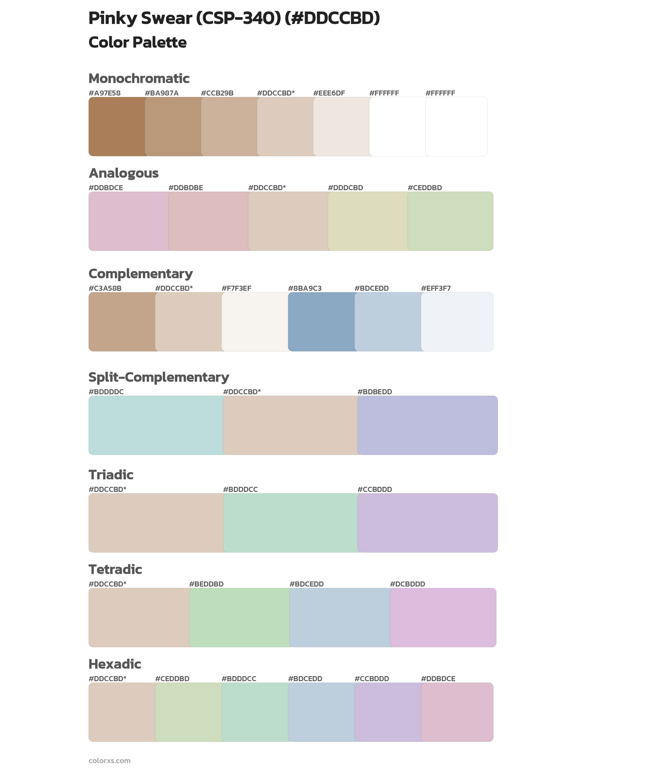 Pinky Swear (CSP-340) Color Scheme Palettes