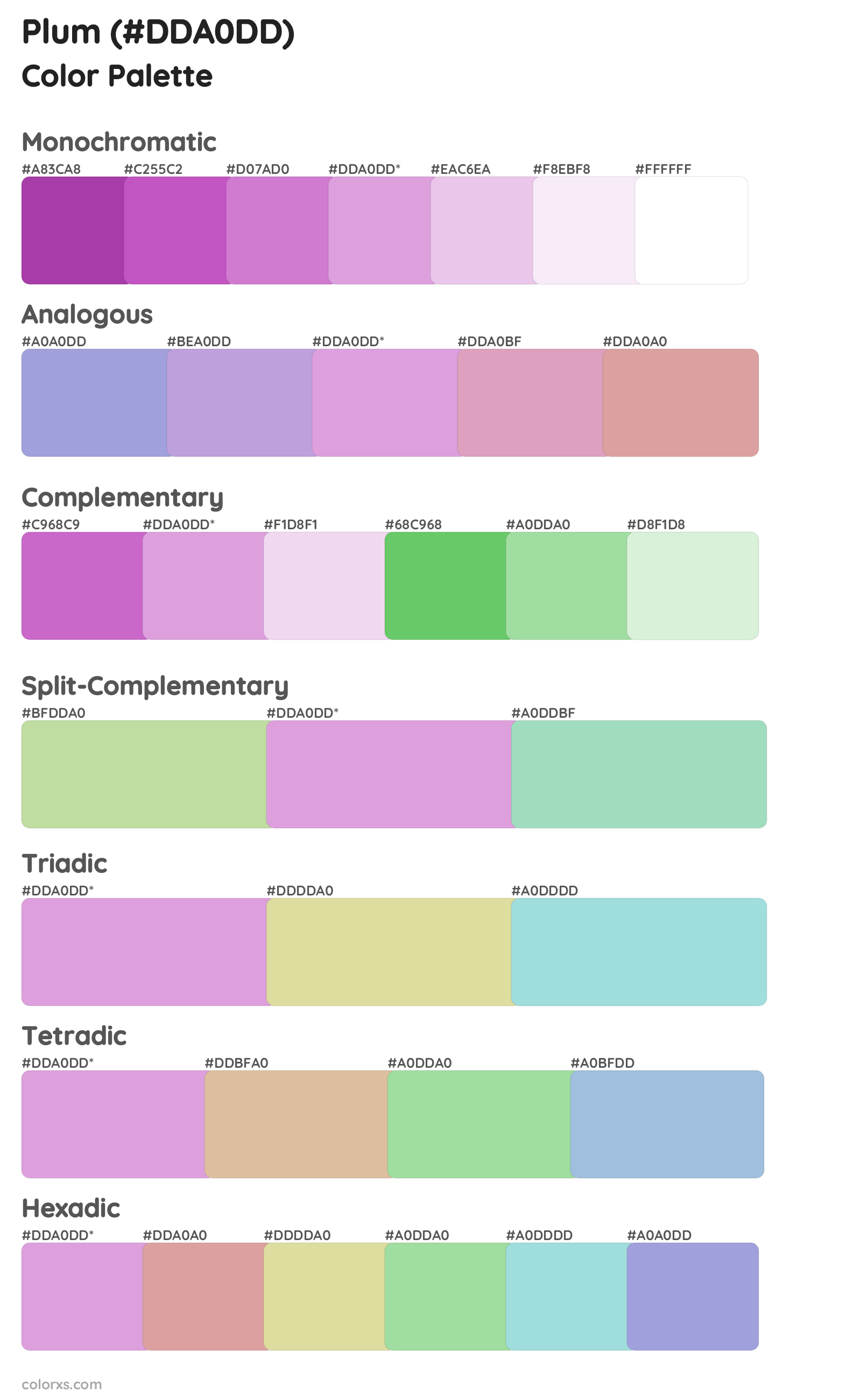 Plum Color Scheme Palettes