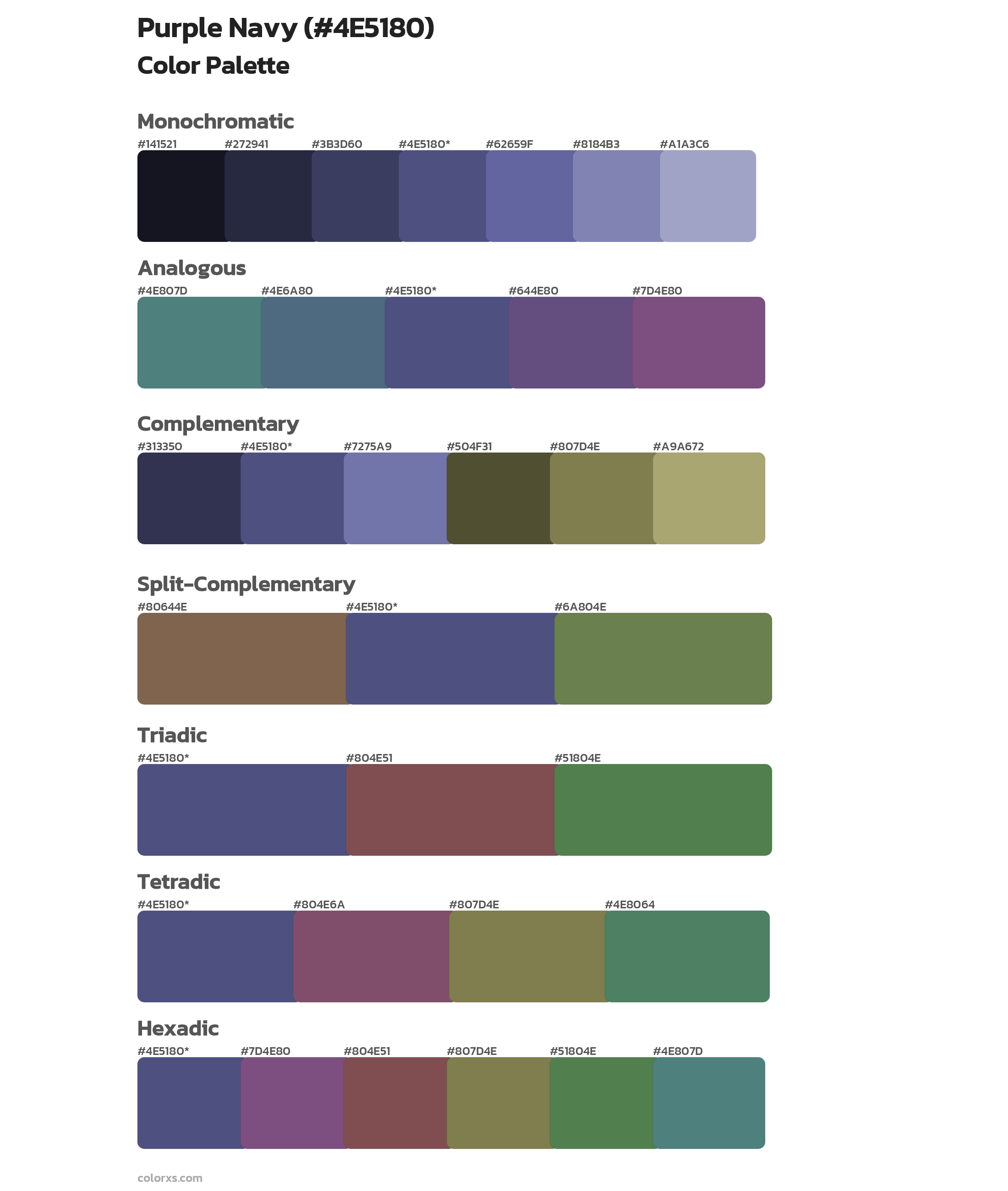 Purple Navy Color Scheme Palettes