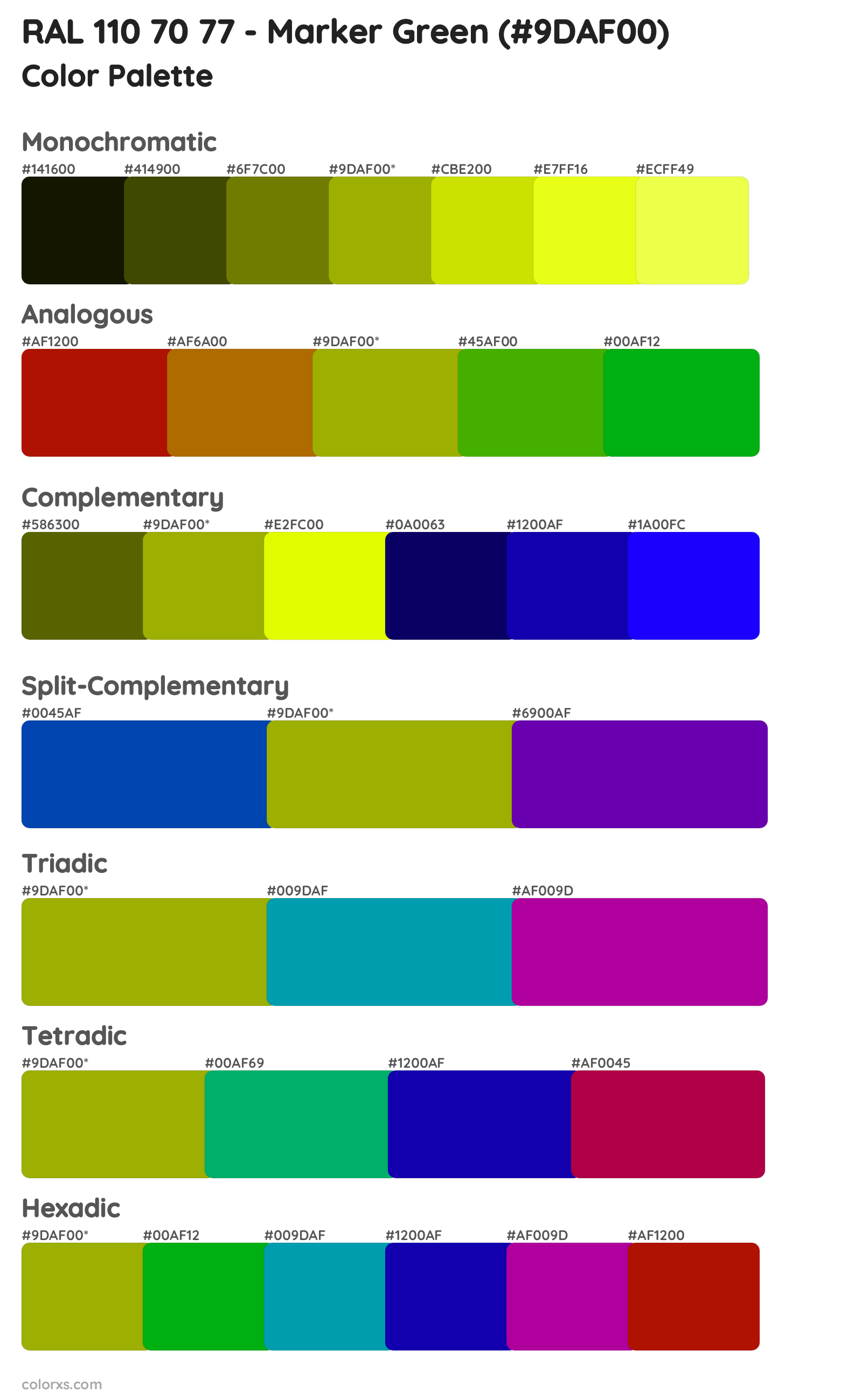 RAL 110 70 77 - Marker Green Color Scheme Palettes