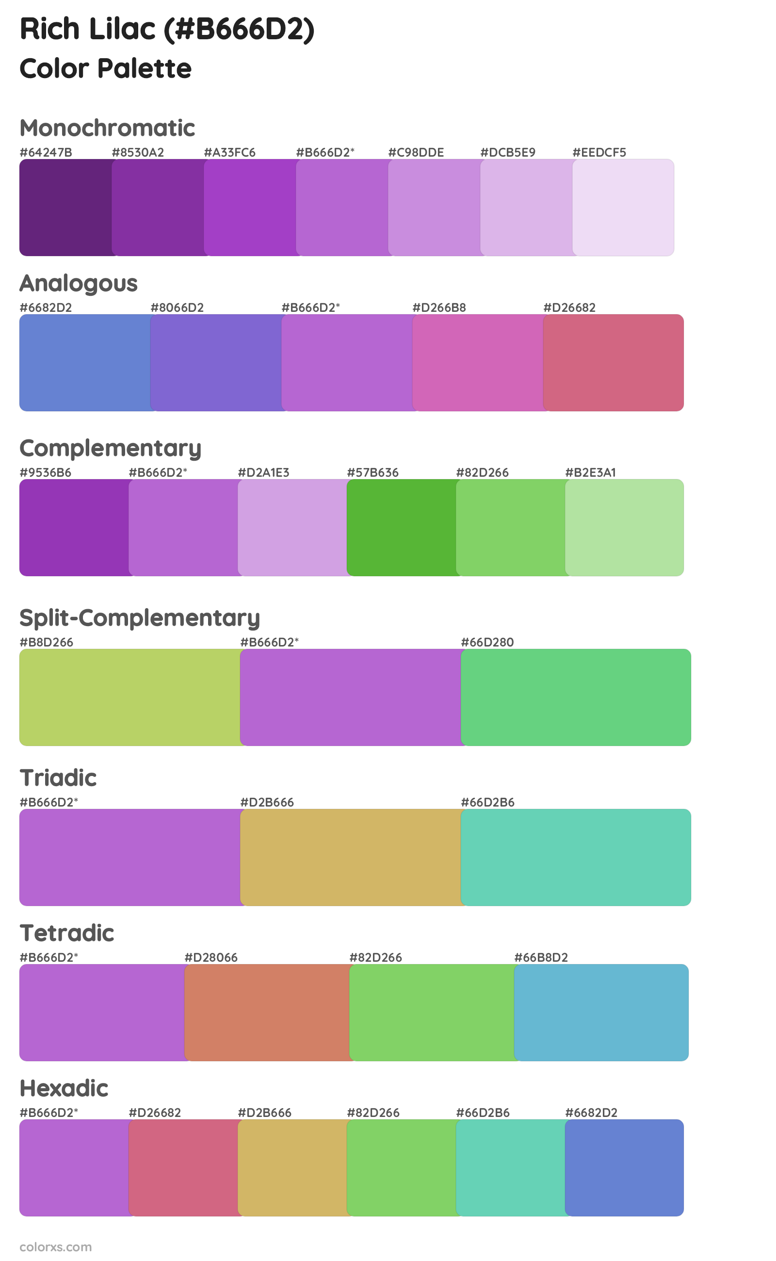 Rich Lilac Color Scheme Palettes