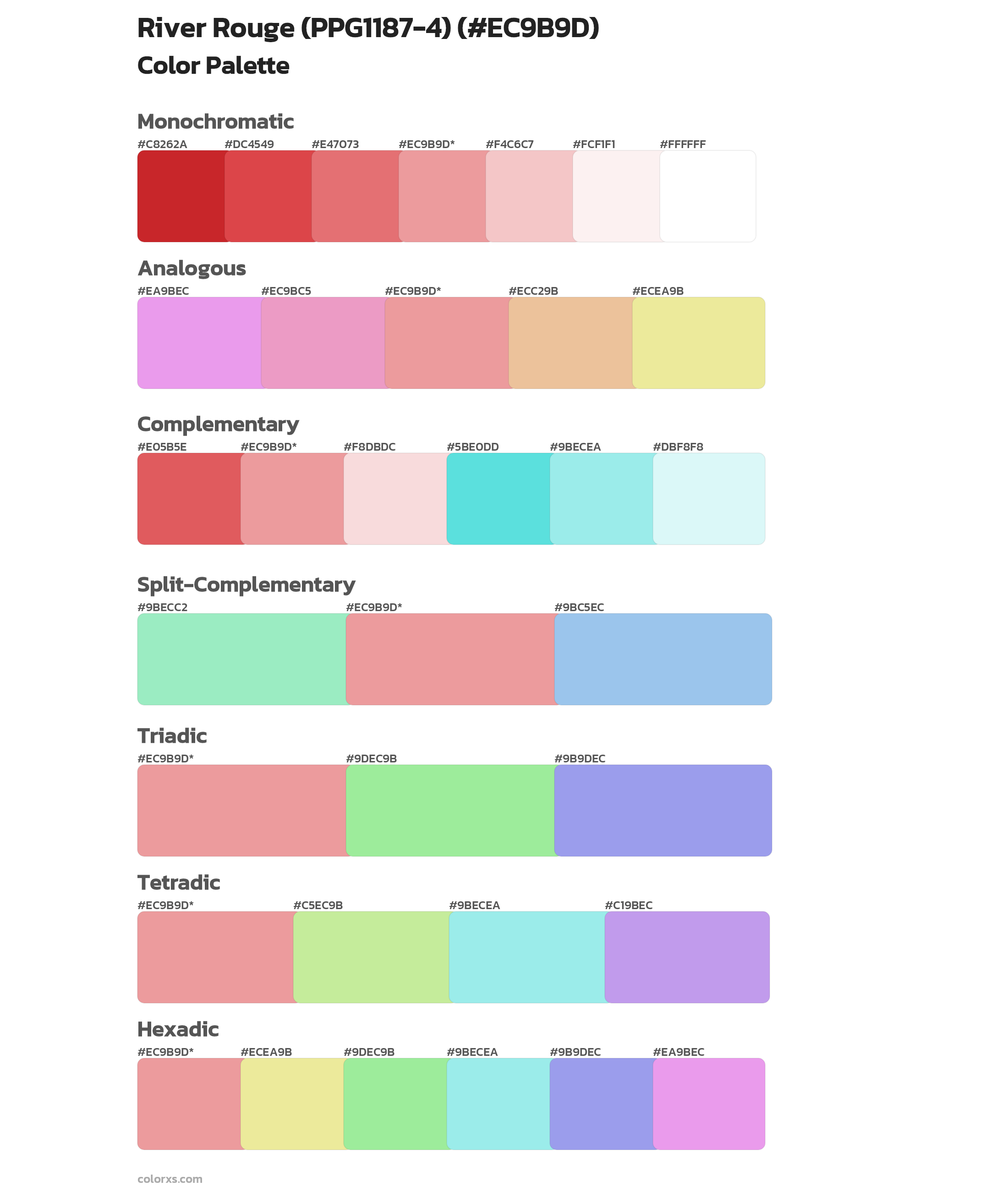 River Rouge (PPG1187-4) Color Scheme Palettes