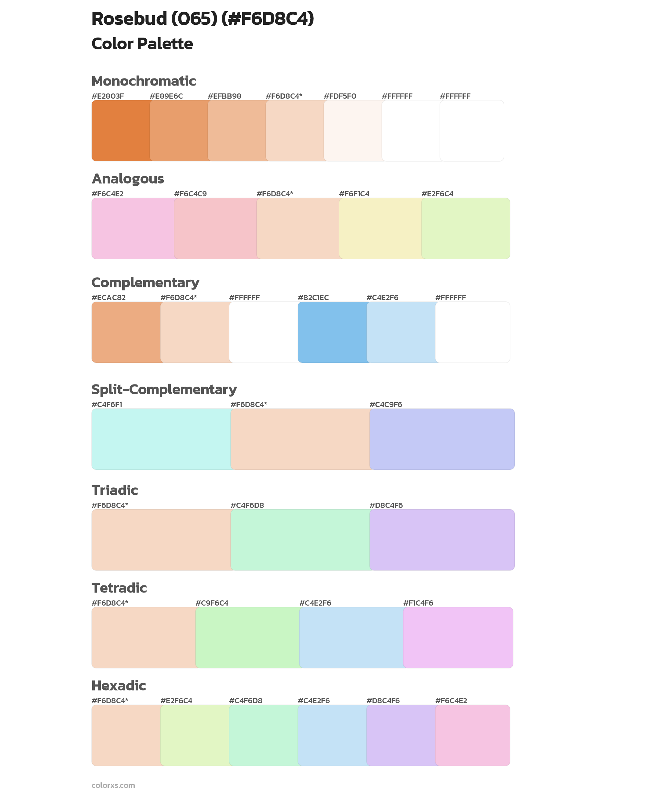 Rosebud (065) Color Scheme Palettes