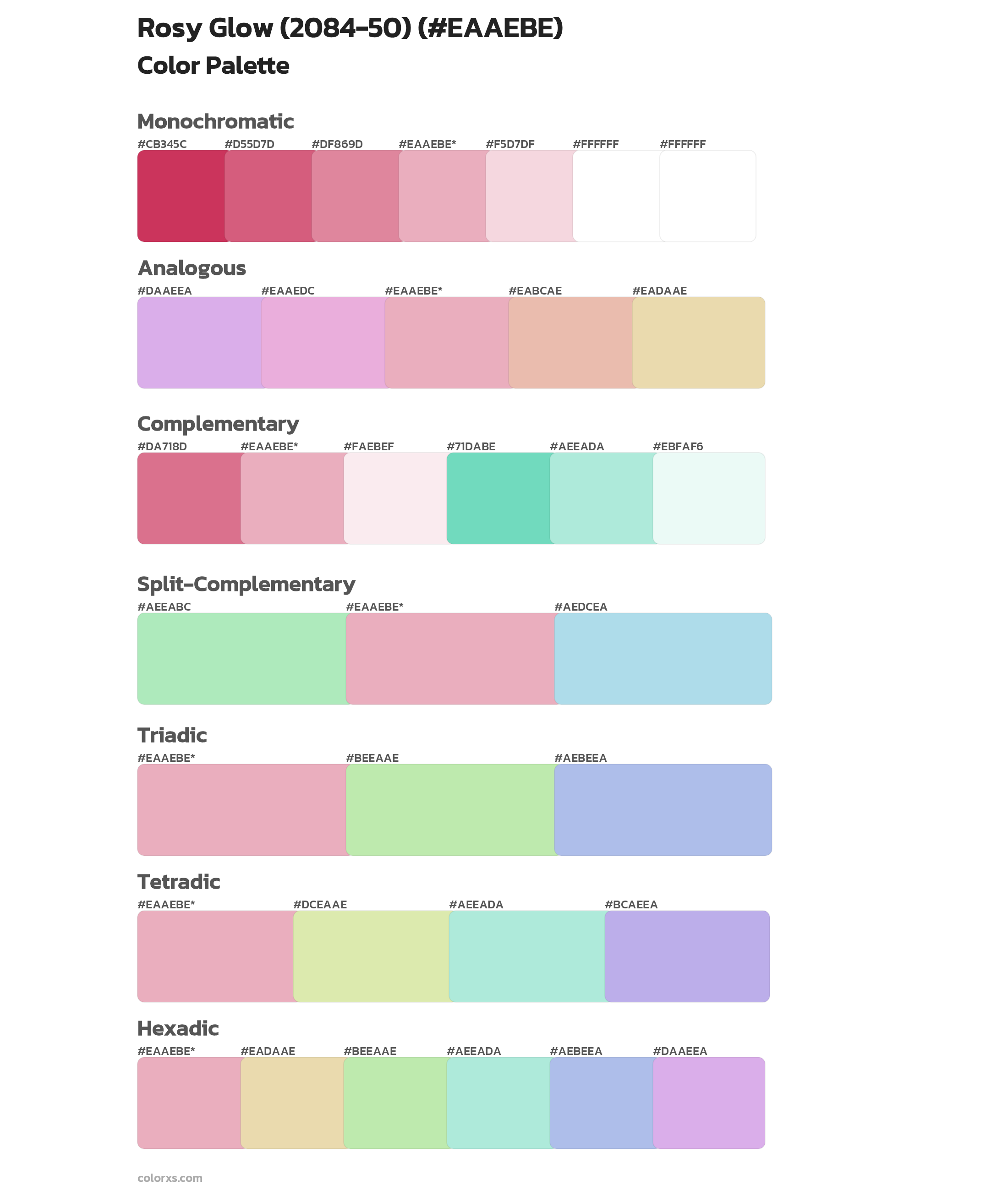 Rosy Glow (2084-50) Color Scheme Palettes