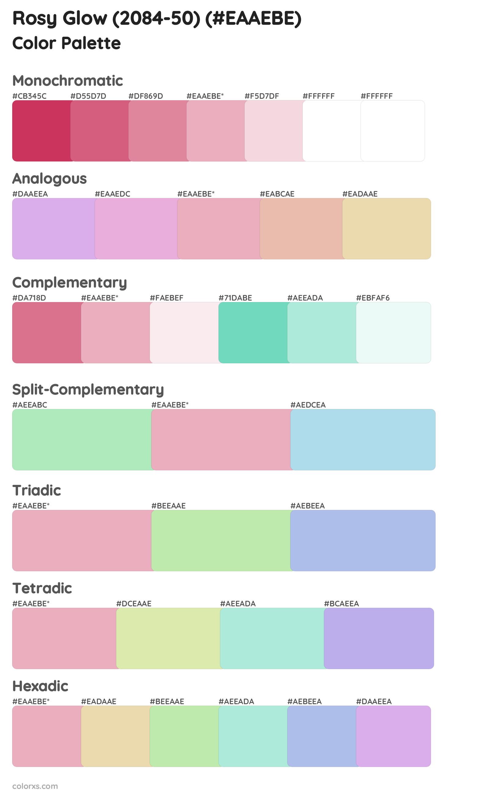 Rosy Glow (2084-50) Color Scheme Palettes