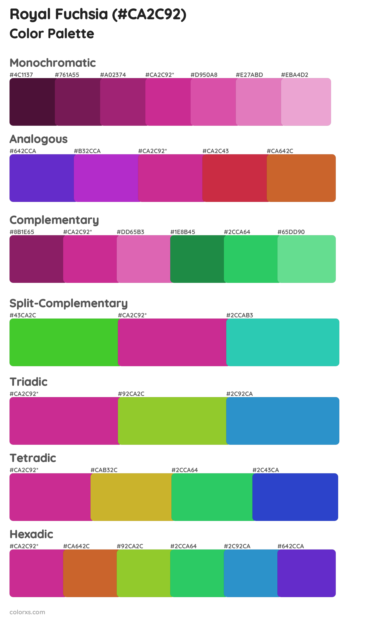 Royal Fuchsia Color Scheme Palettes