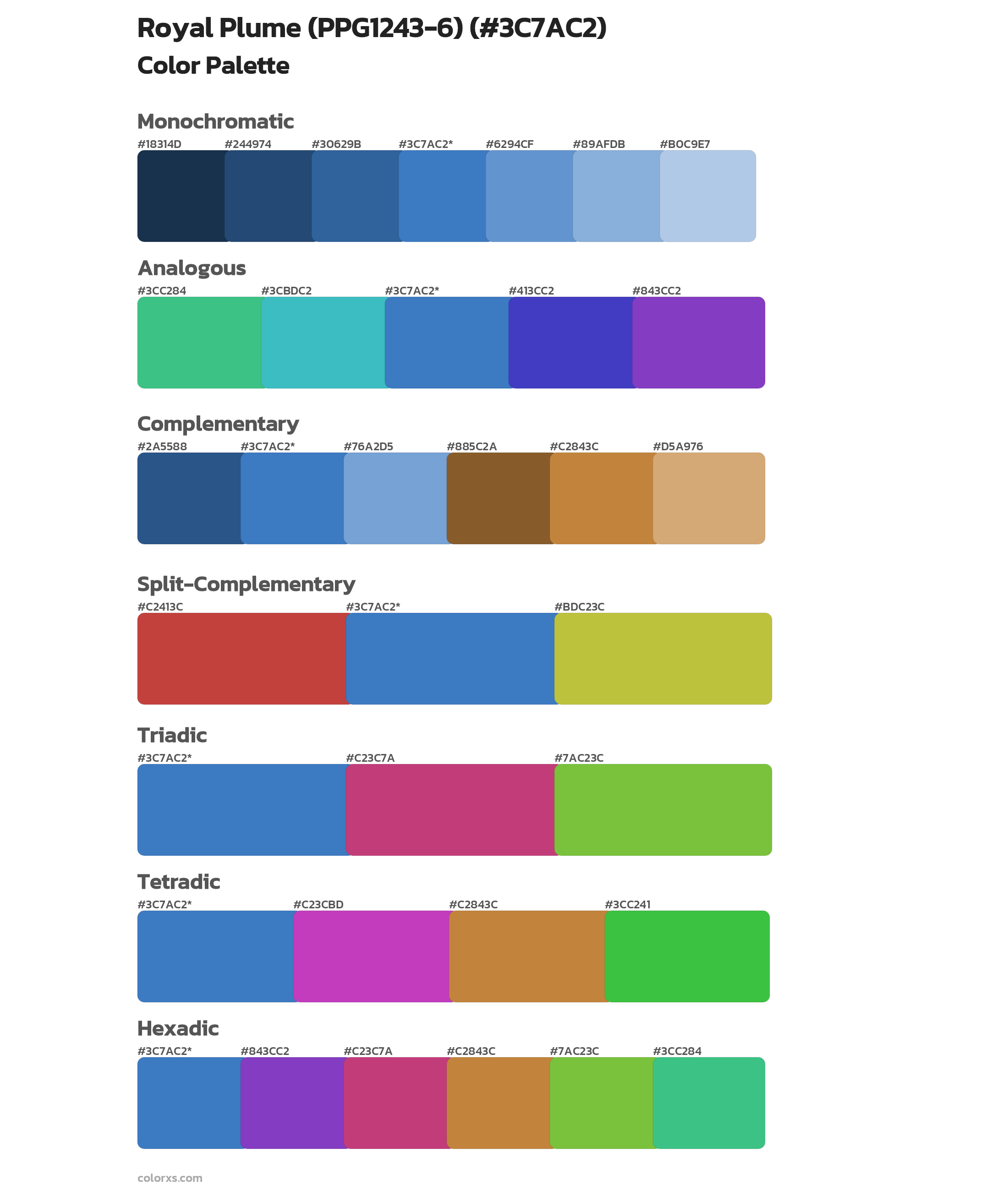 Royal Plume (PPG1243-6) Color Scheme Palettes