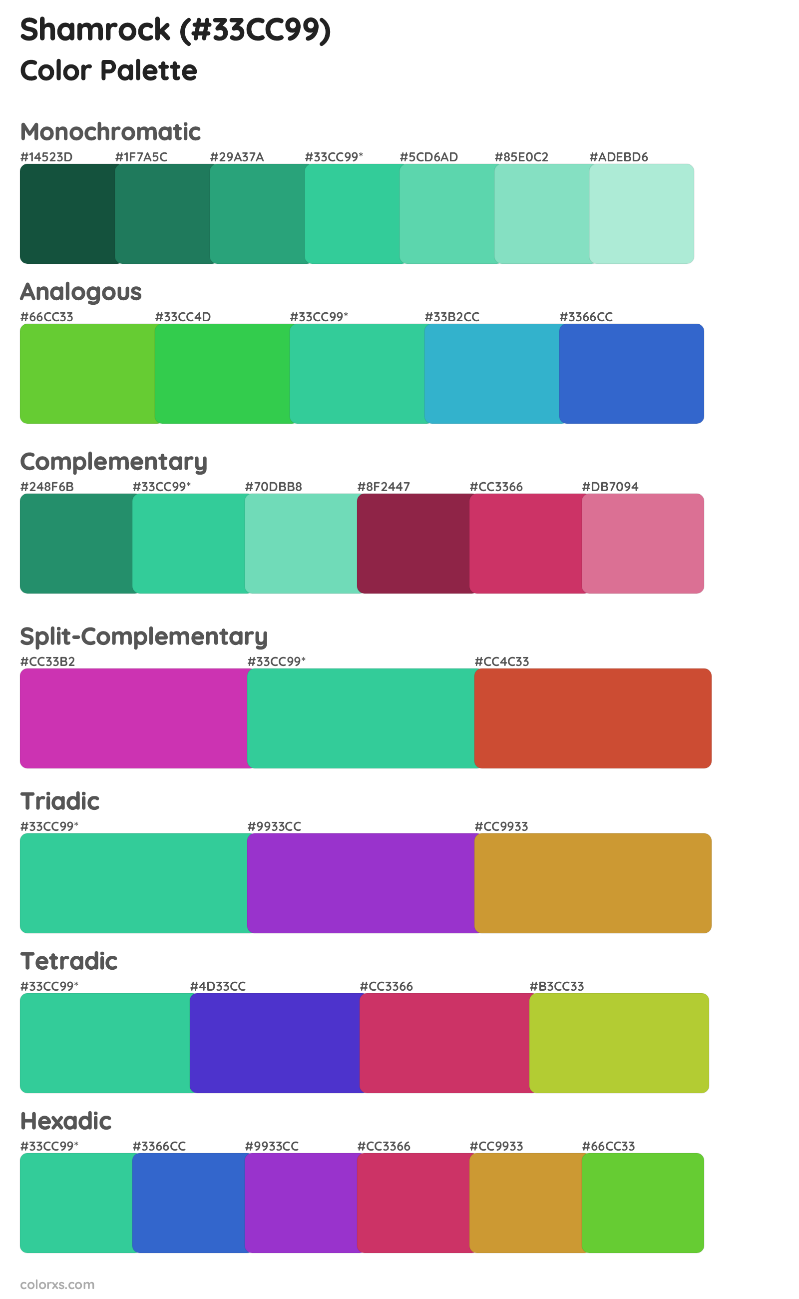 Shamrock Color Scheme Palettes