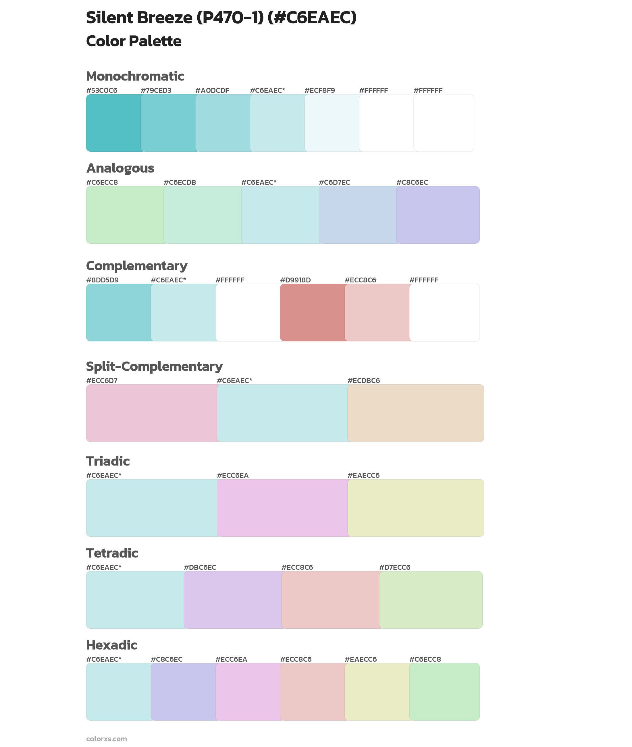 Silent Breeze (P470-1) Color Scheme Palettes