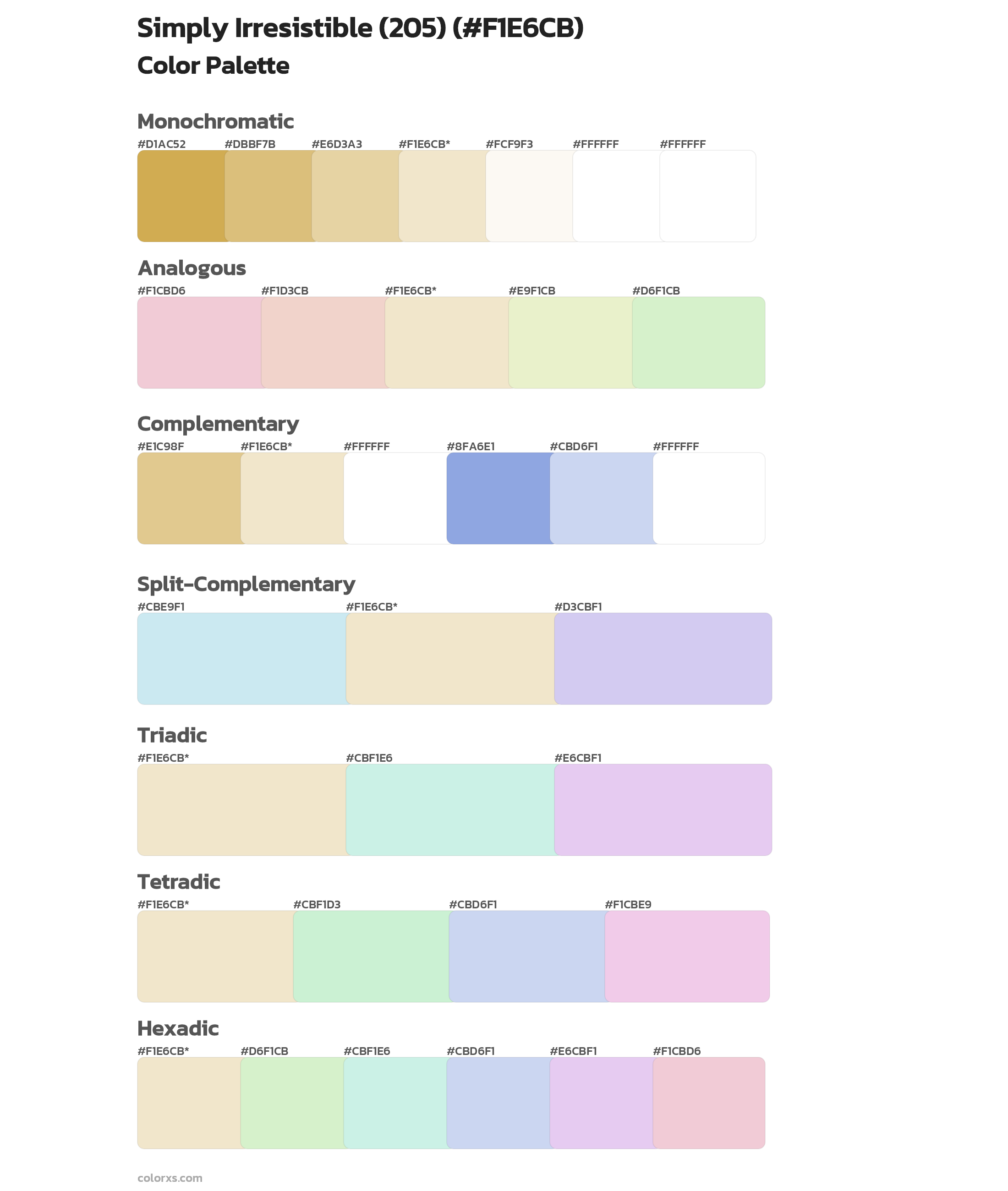 Simply Irresistible (205) Color Scheme Palettes
