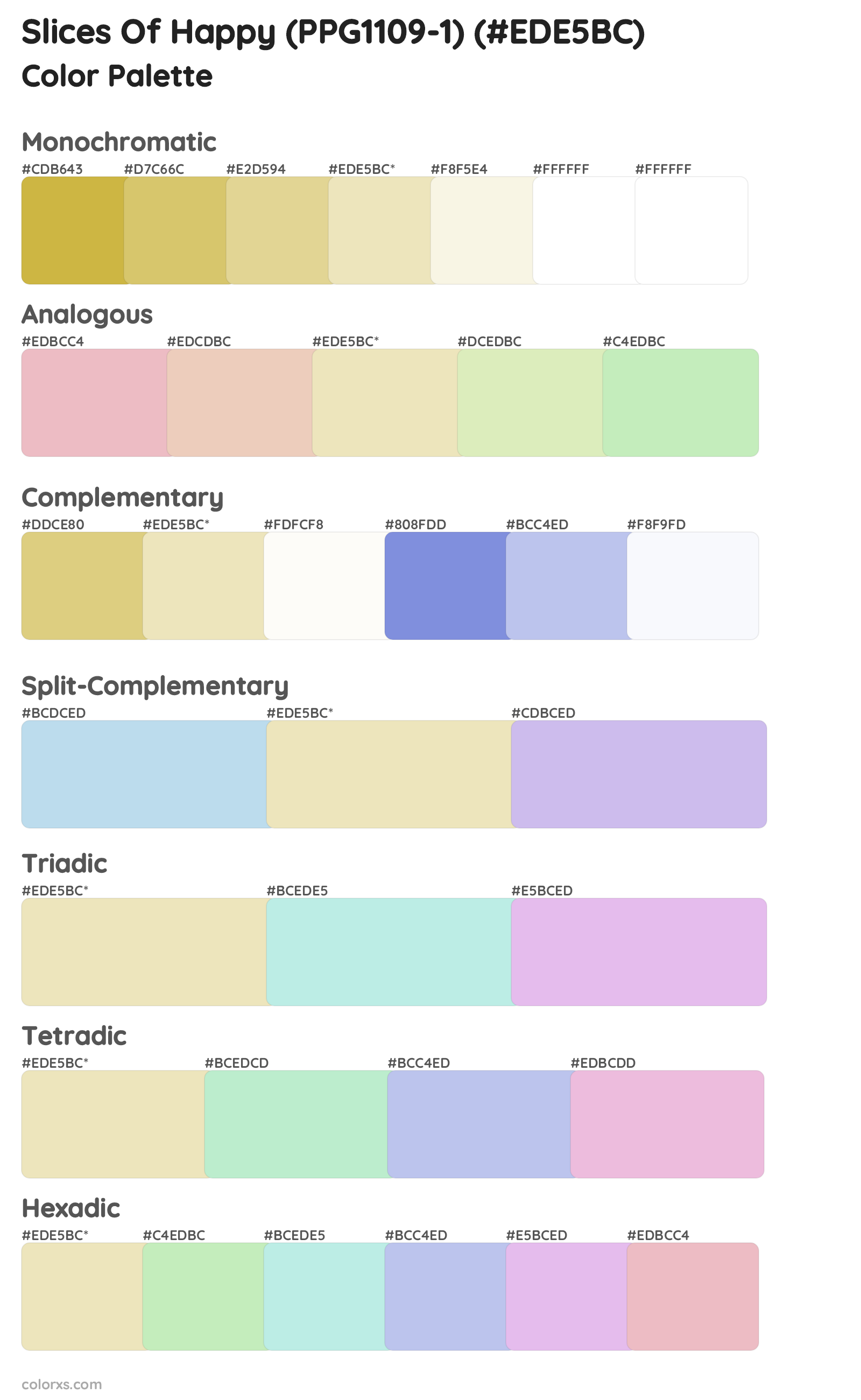 Slices Of Happy (PPG1109-1) Color Scheme Palettes