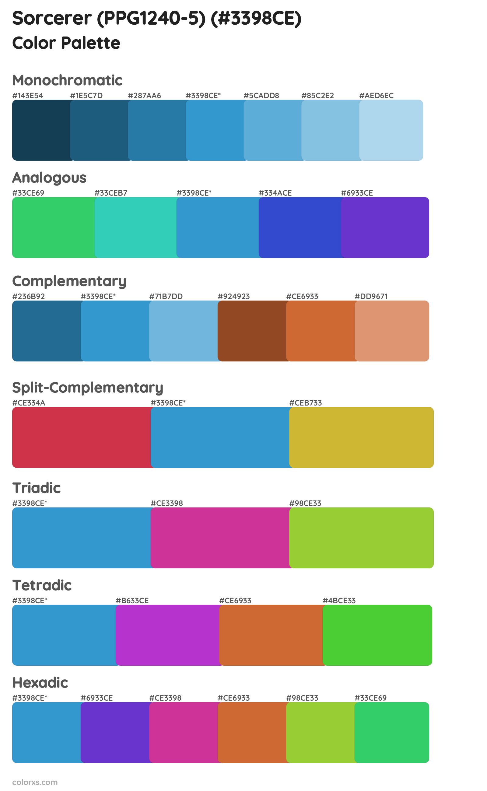 Sorcerer (PPG1240-5) Color Scheme Palettes