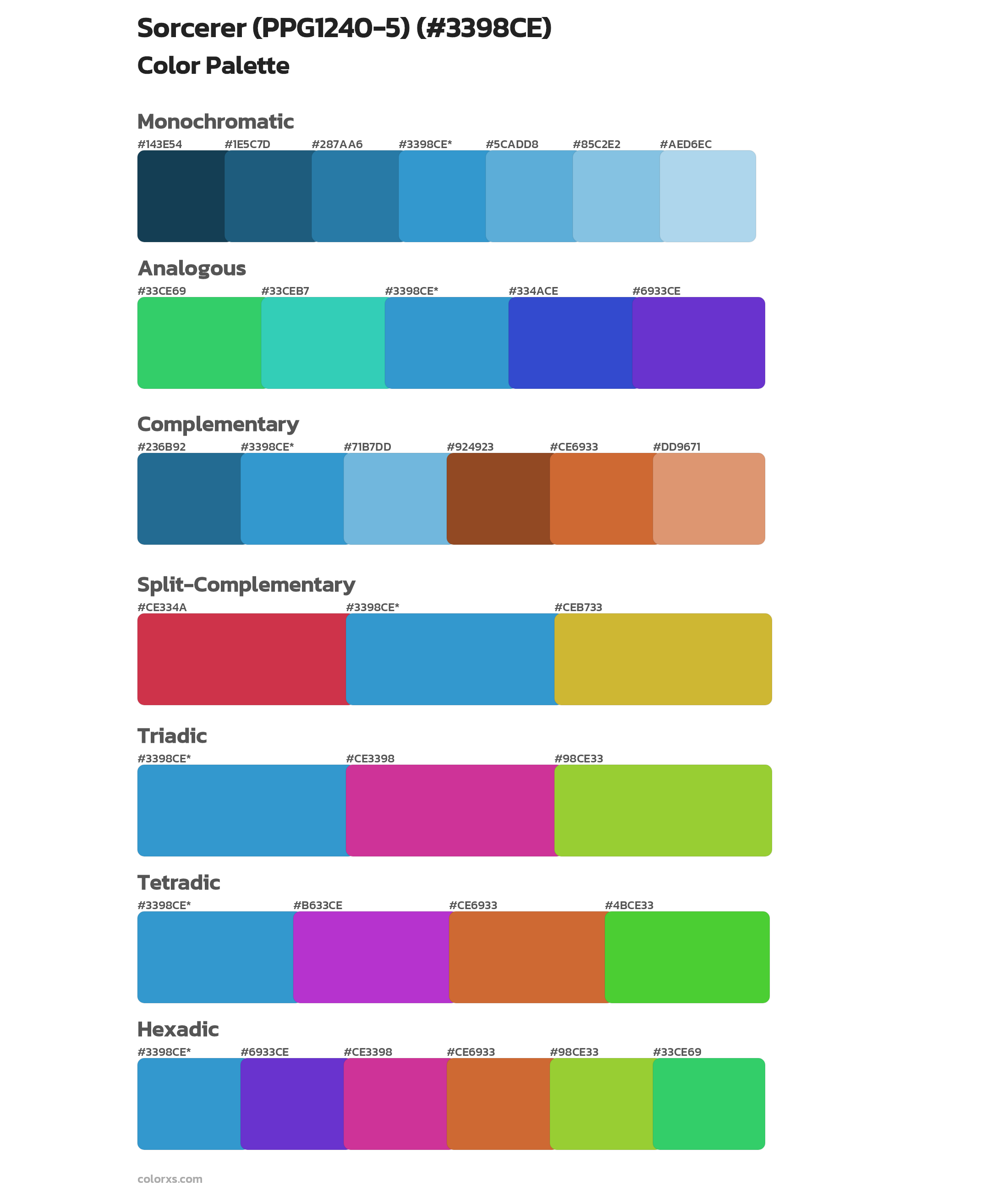 Sorcerer (PPG1240-5) Color Scheme Palettes