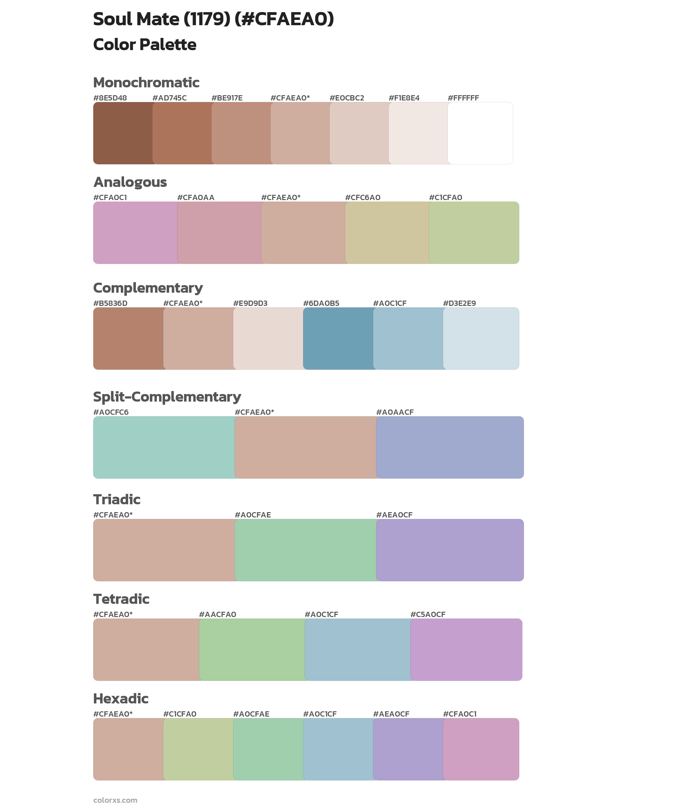 Soul Mate (1179) Color Scheme Palettes