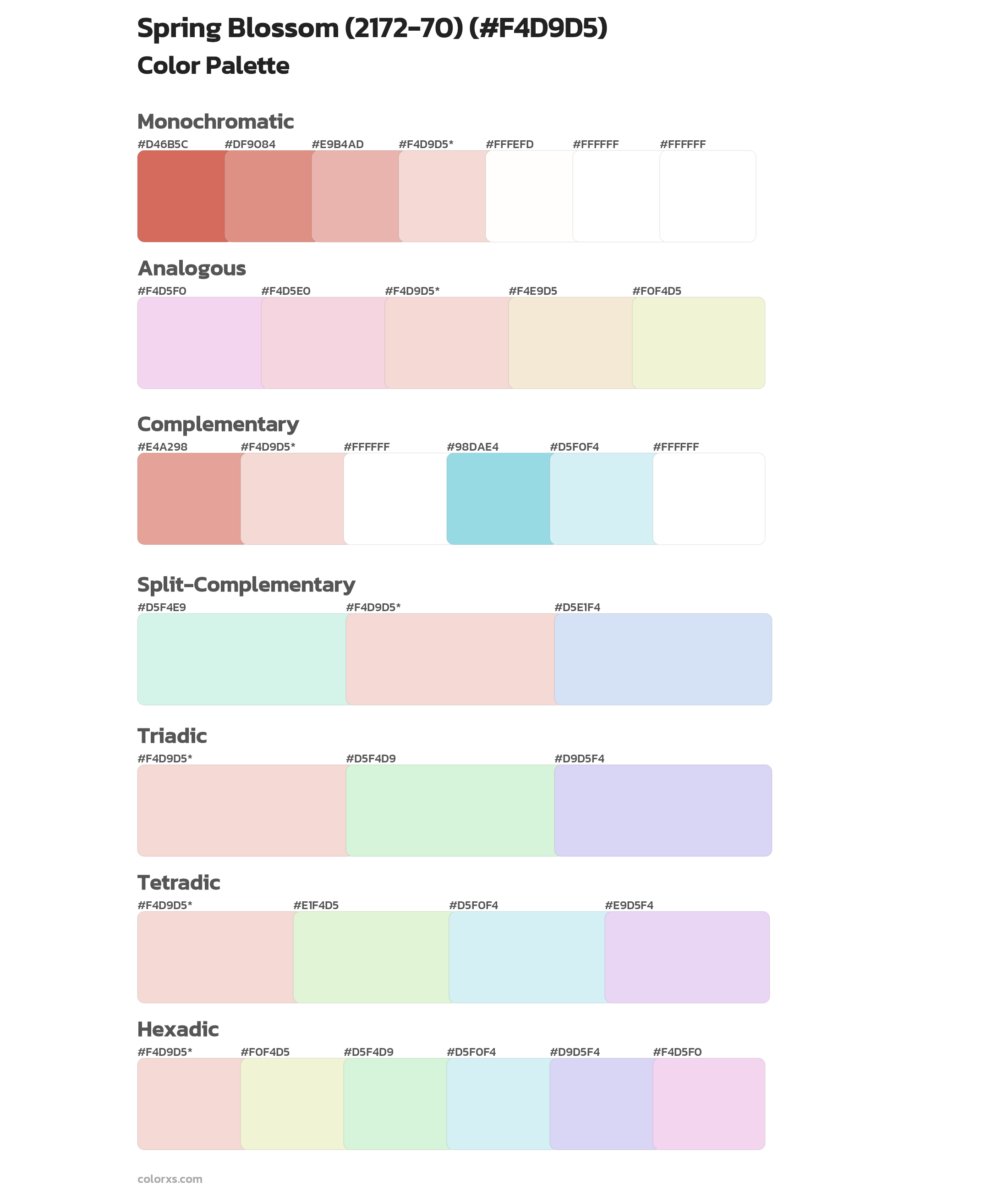 Spring Blossom (2172-70) Color Scheme Palettes