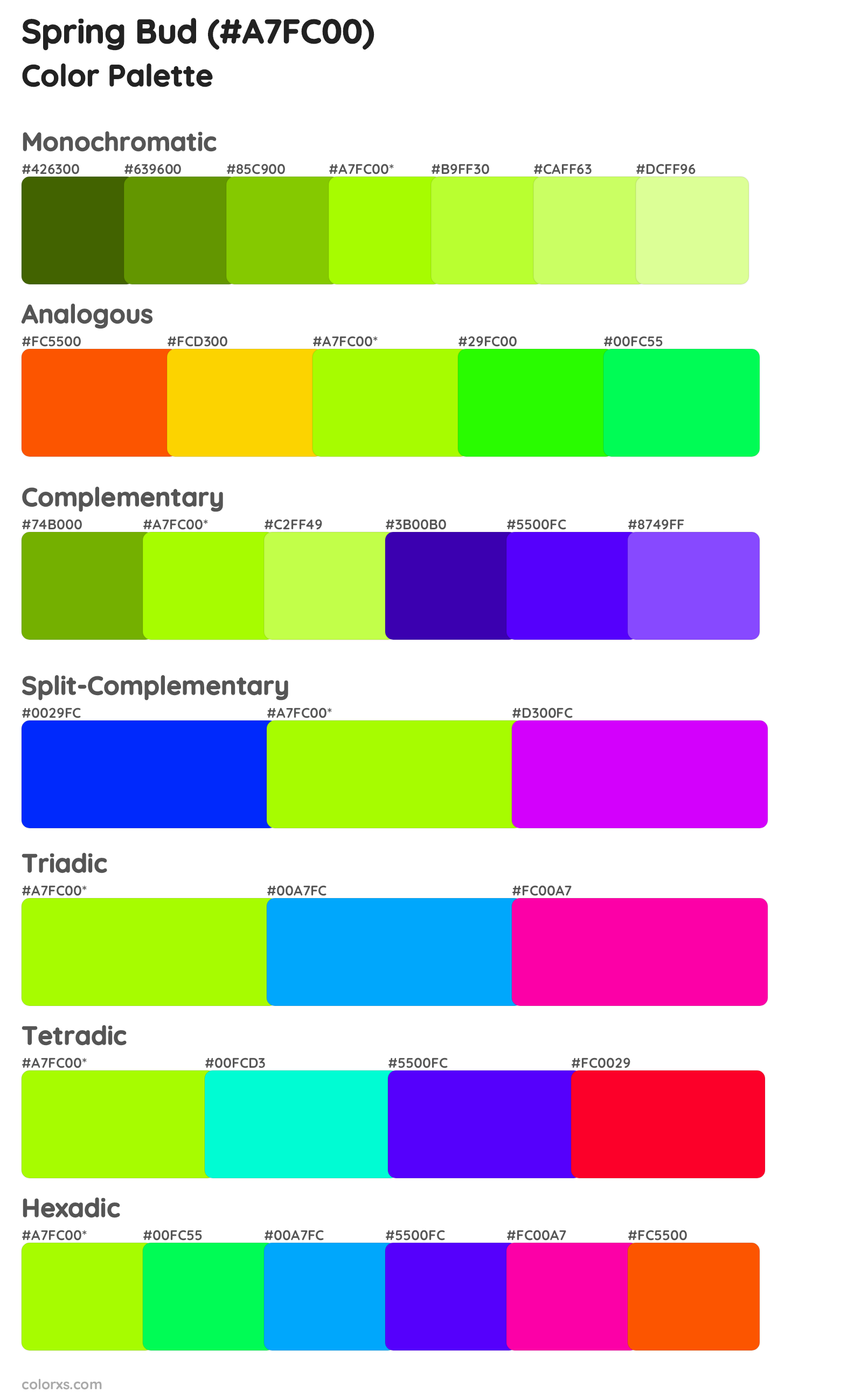 Spring Bud Color Scheme Palettes
