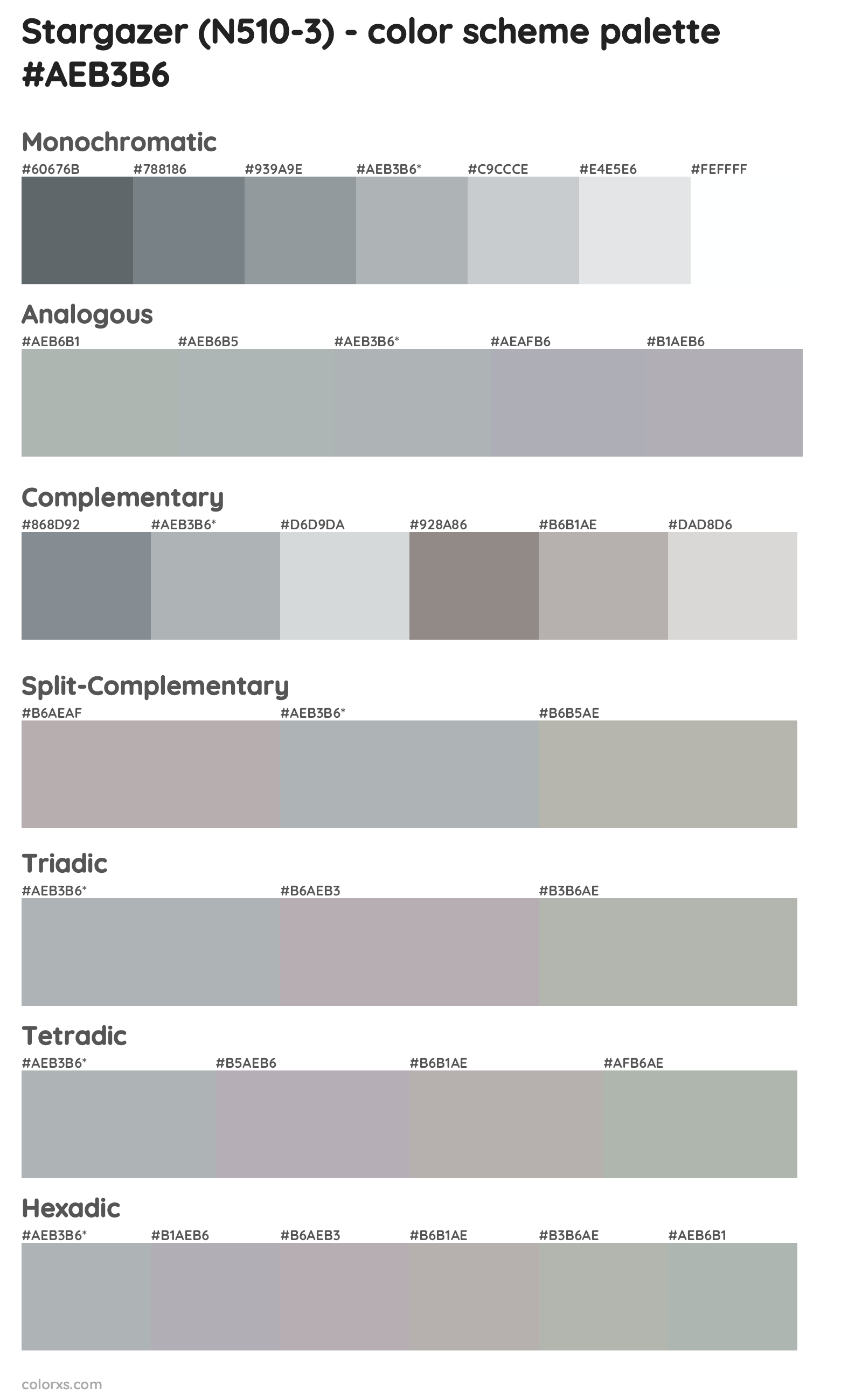 Stargazer (N510-3) Color Scheme Palettes