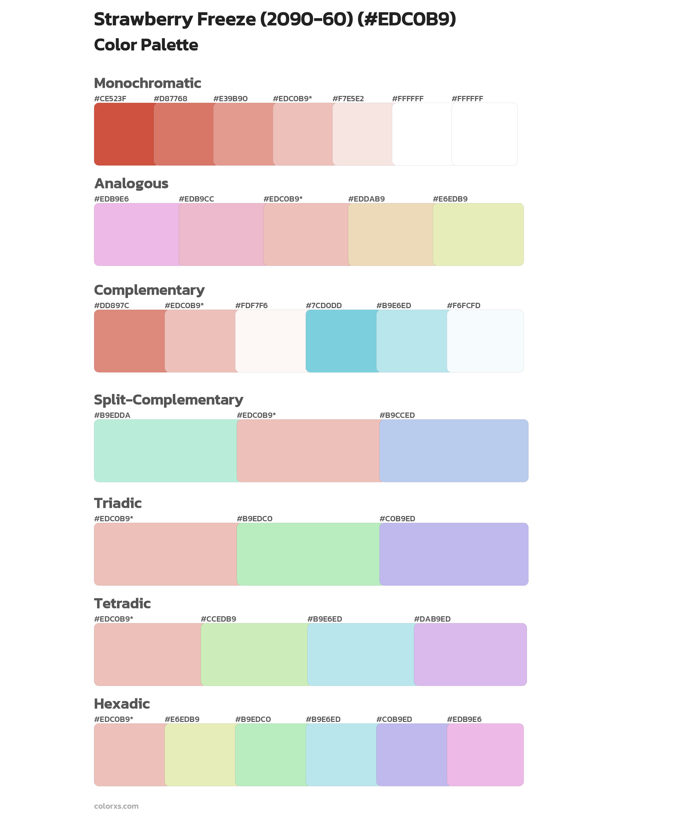 Strawberry Freeze (2090-60) Color Scheme Palettes