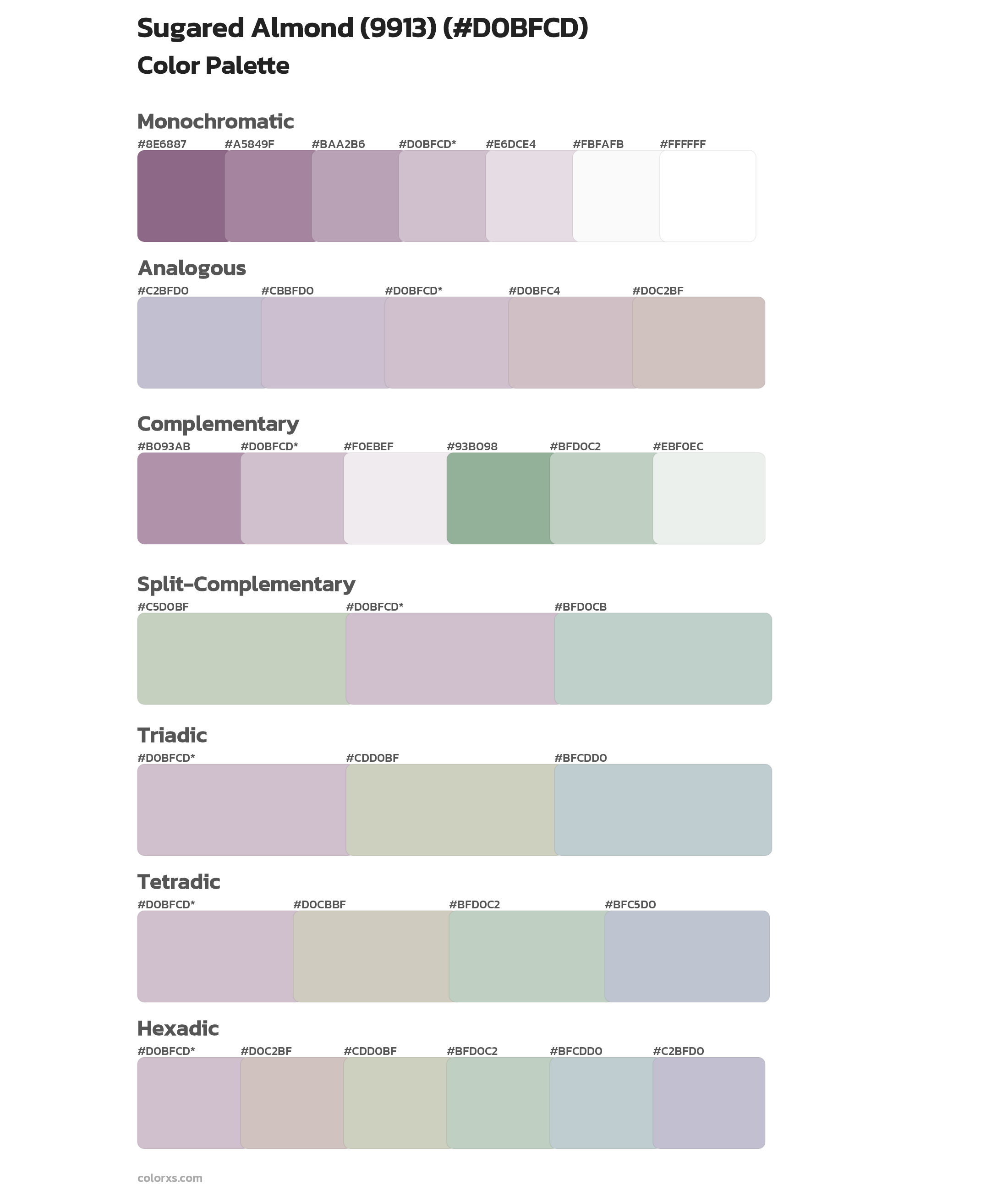 Sugared Almond (9913) Color Scheme Palettes