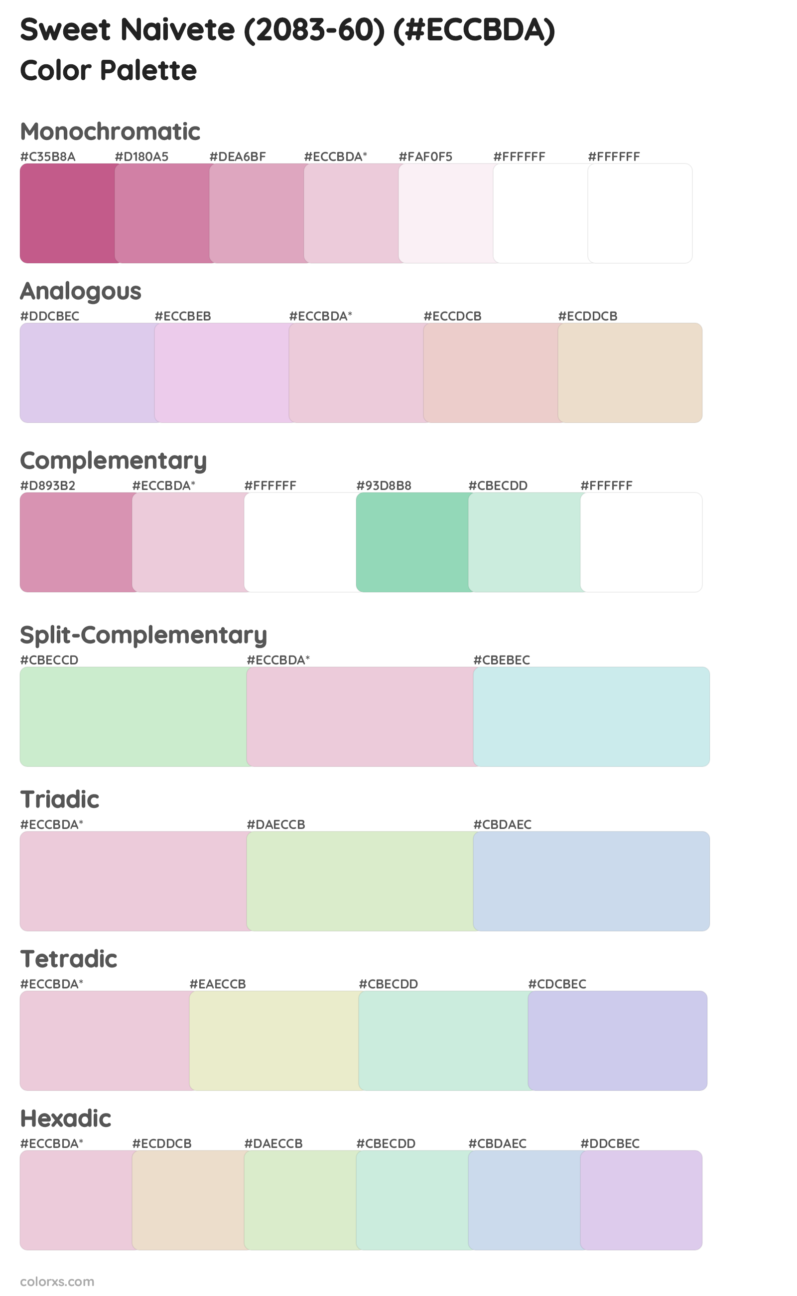 Sweet Naivete (2083-60) Color Scheme Palettes