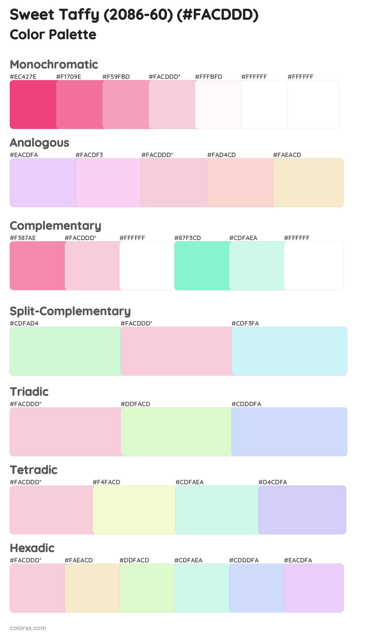 Sweet Taffy (2086-60) Color Scheme Palettes
